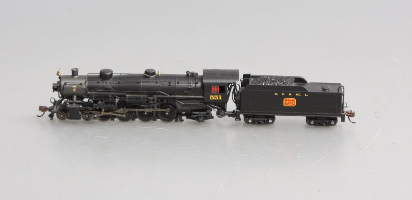 Bachmann 53453 N NC&StL 4-8-2 Light Mountain Steam Loco w/ DCC Sound Value #551