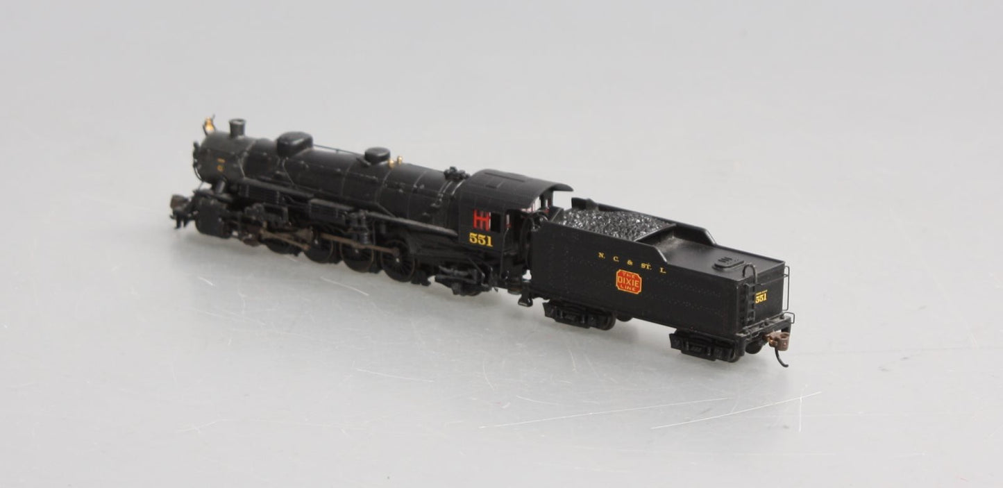 Bachmann 53453 N NC&StL 4-8-2 Light Mountain Steam Loco w/ DCC Sound Value #551