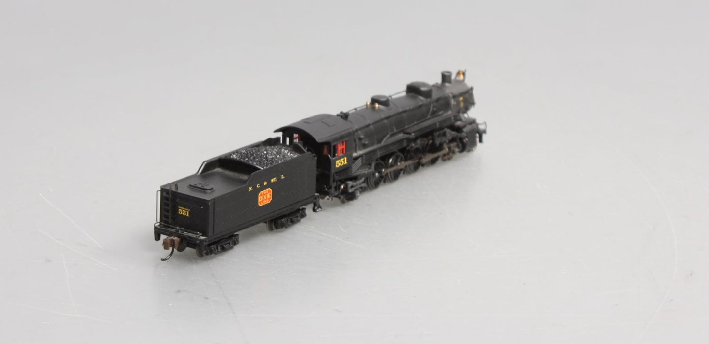 Bachmann 53453 N NC&StL 4-8-2 Light Mountain Steam Loco w/ DCC Sound Value #551