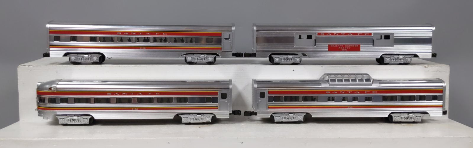 MTH 20-2153 O Santa Fe El Capitan Passenger Car Set (Set of 4) LN/Box