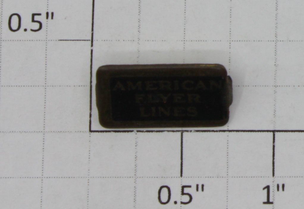 American Flyer 411-5 O Gauge American Flyer Lines Brass Caboose Nameplate