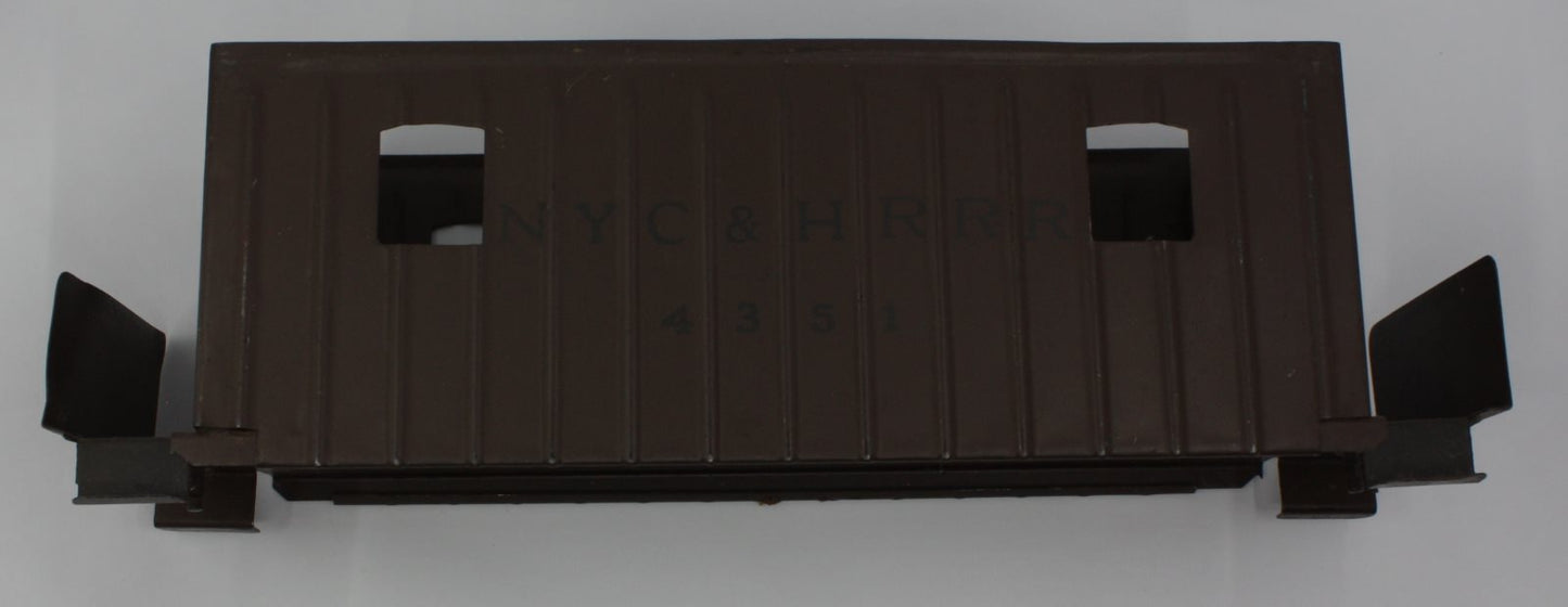 Lionel 117-2 Brown Tinplate Caboose Shell #4351