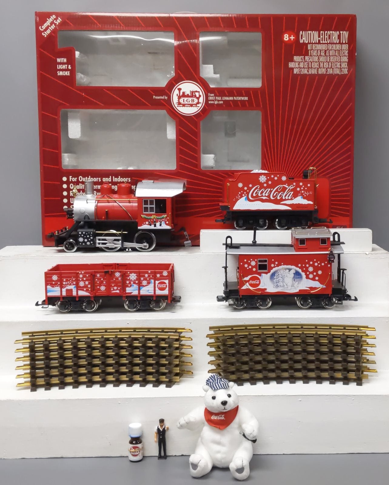 LGB 72510 G Gauge Coca-Cola "Red Trunk" Christmas Steam Train Super Set EX/Box