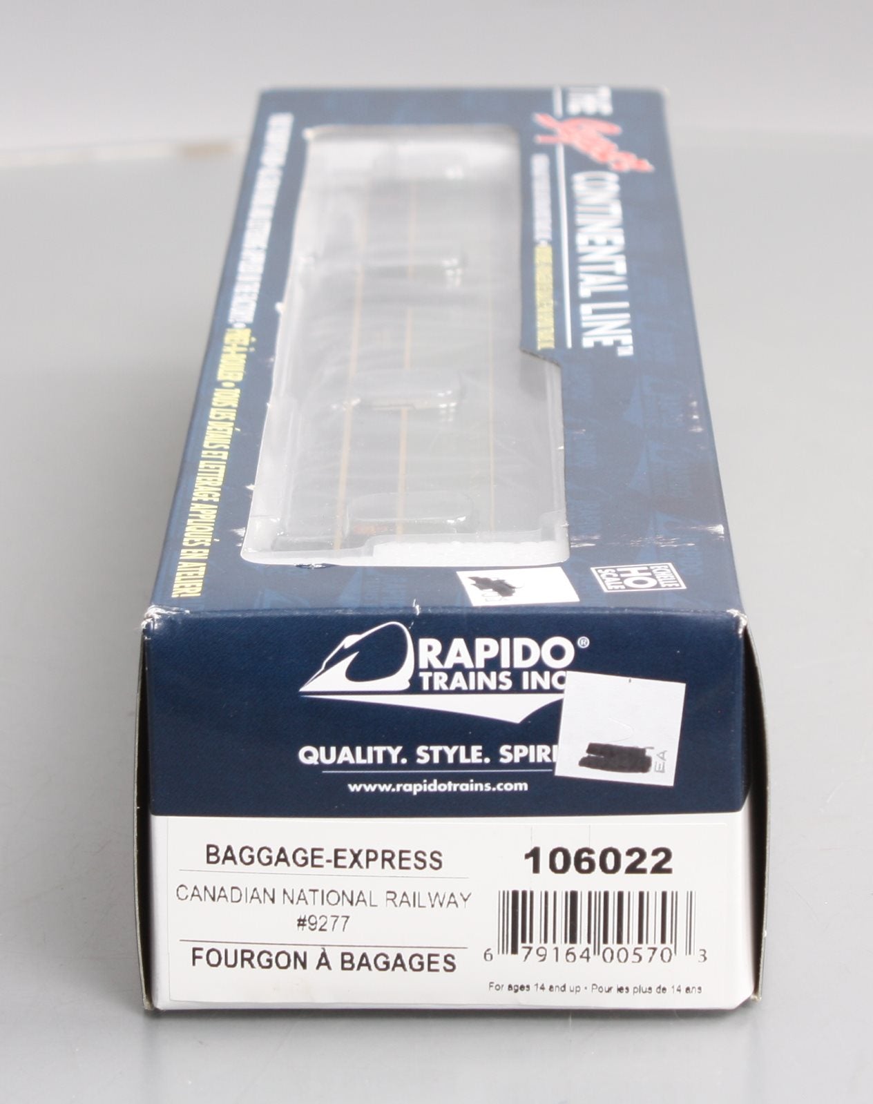Rapido Trains 106022 HO Canadian National 73' 6" Smooth Side Baggage #9277 LN/Box