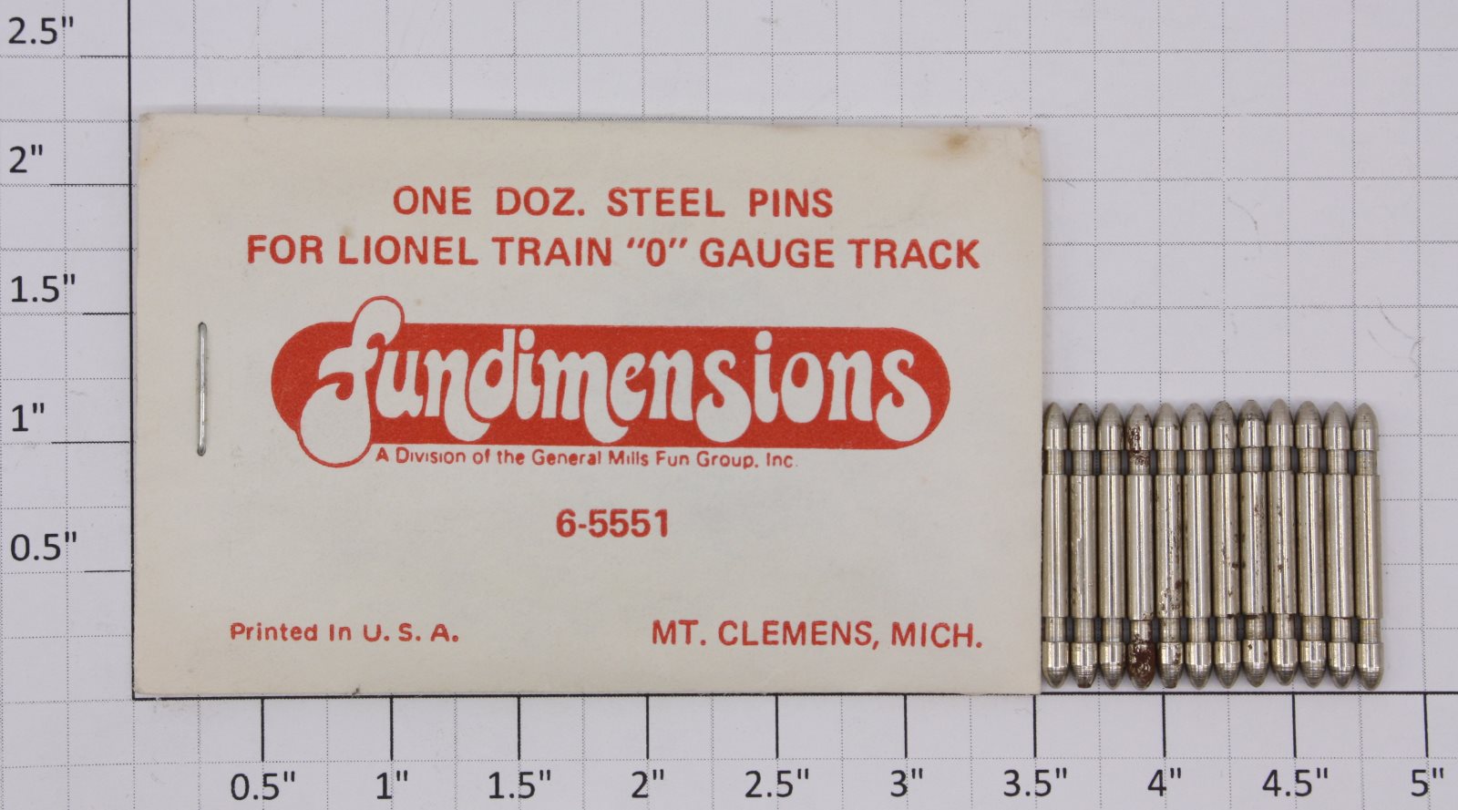 Lionel 6-5551 O Gauge OC-18 Steel Track Pins (Envelope of 12)