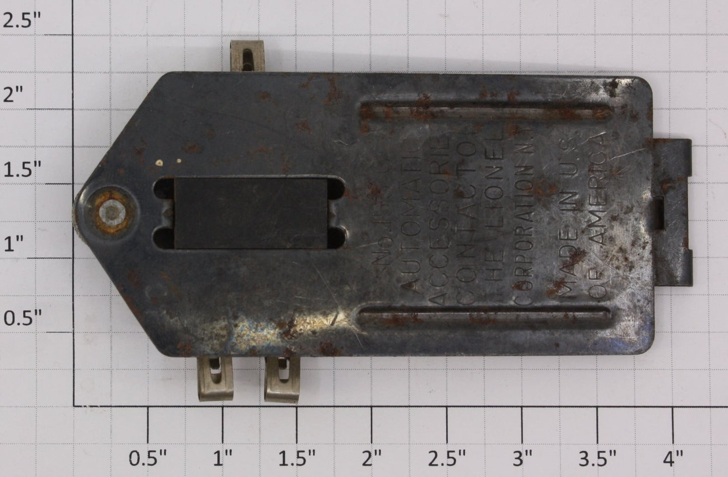 Lionel 153C O Gauge Postwar Contactor Track Trip with Round Nut and Rust