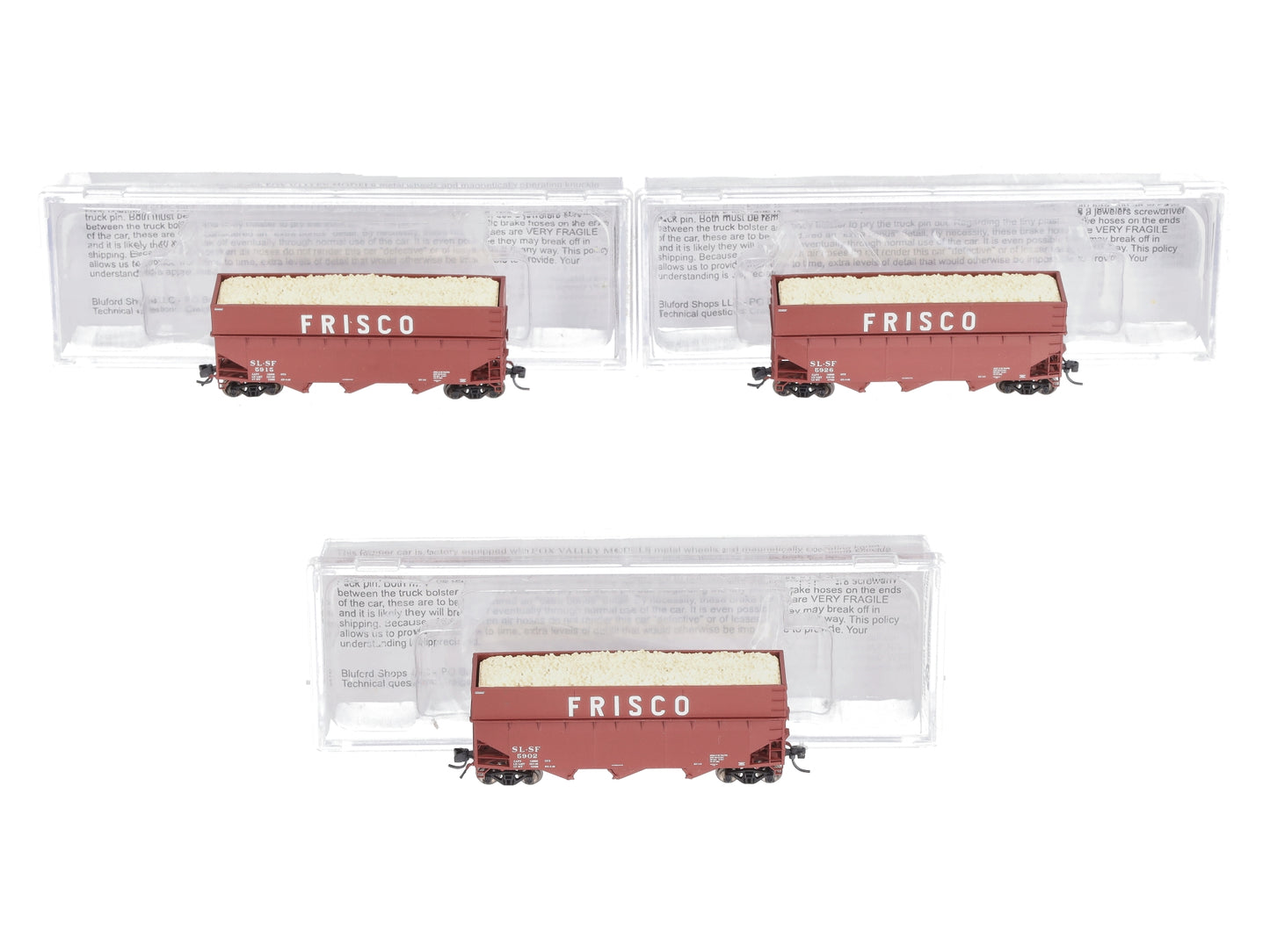 Bluford Shops 16083 3-Bay Wood Chip Hopper w/Flat Side Extensions 3-Pack