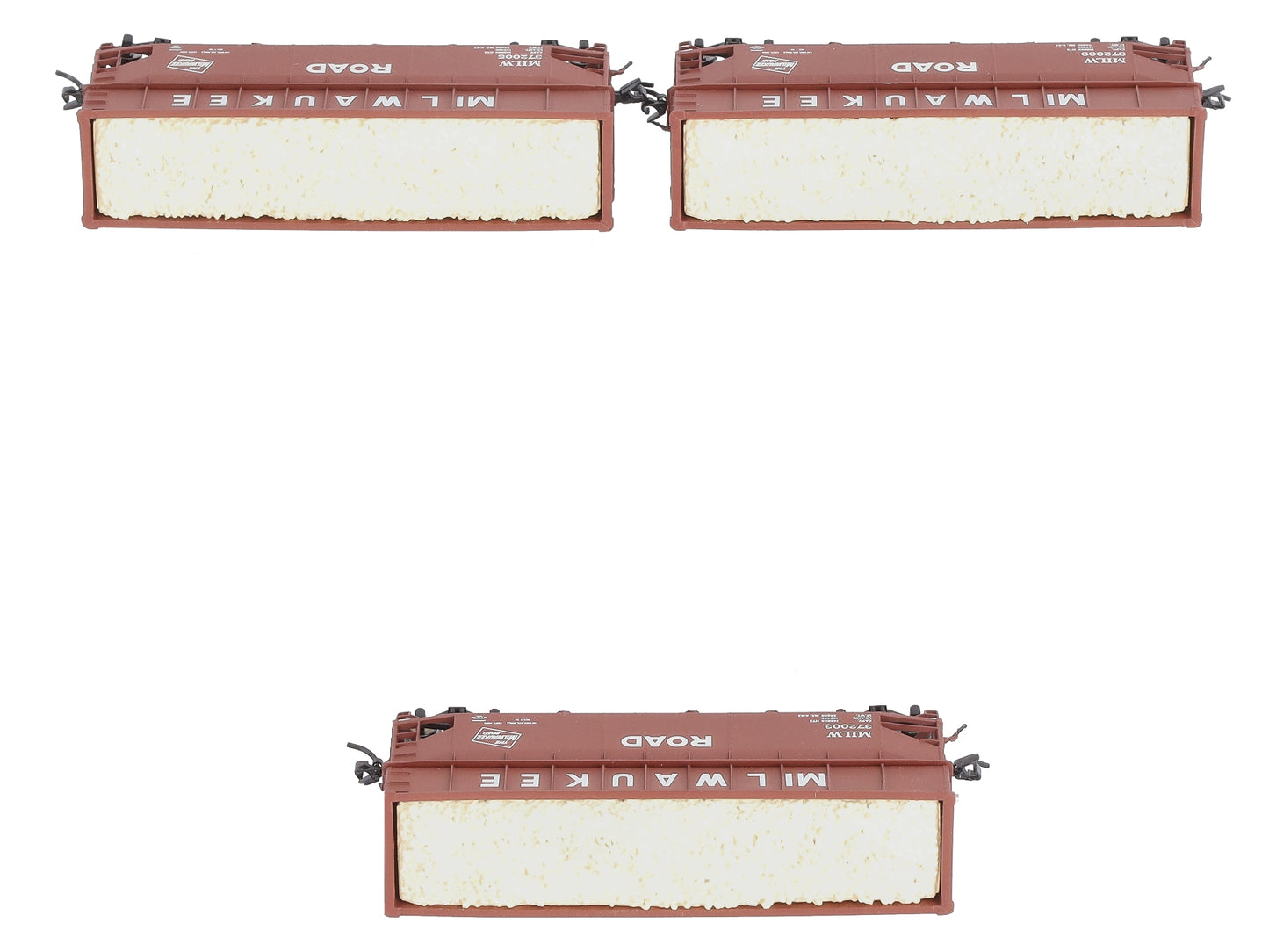 Bluford Shops 17013 N Scale Milwaukee Road Woodchip Hopper 3 Car Set