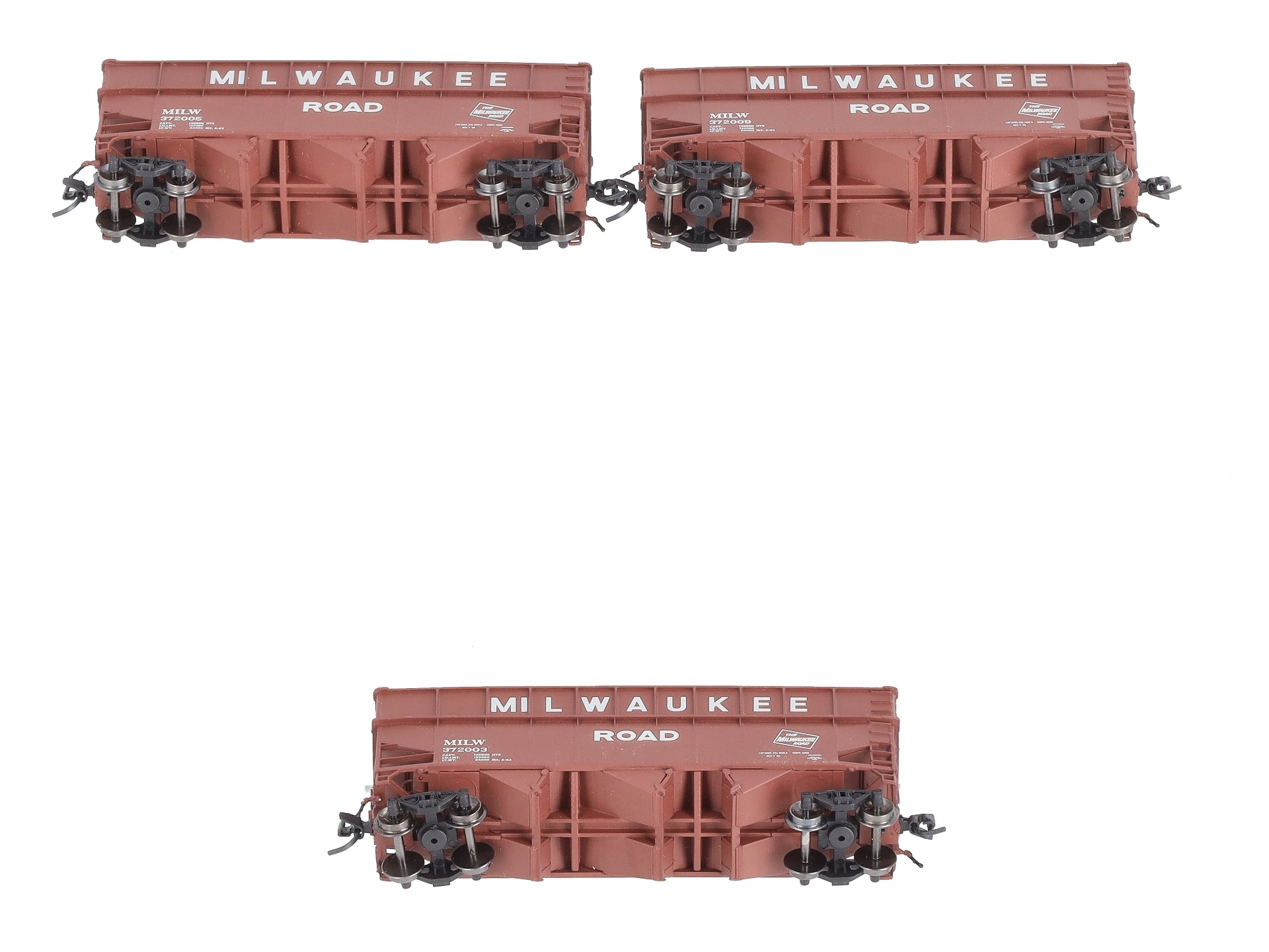 Bluford Shops 17013 N Scale Milwaukee Road Woodchip Hopper 3 Car Set