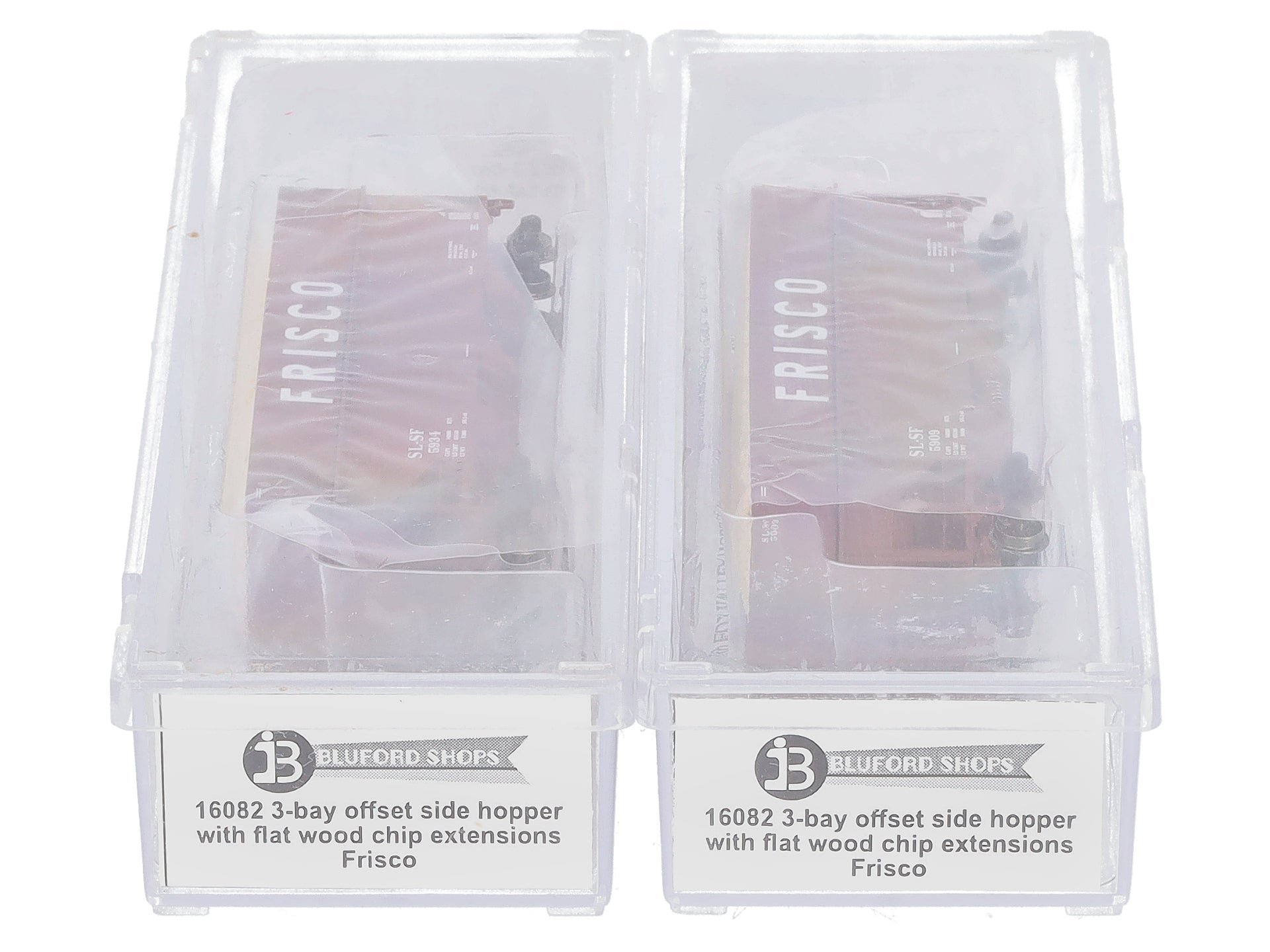Bluford Shops 16082 N Frisco Offset-Side 3-Bay Wood Chip Hopper (Pack of 2)