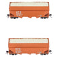 Bluford Shops 16032 N Offset-Side 3-Bay Wood Chip Hopper 2 Car set