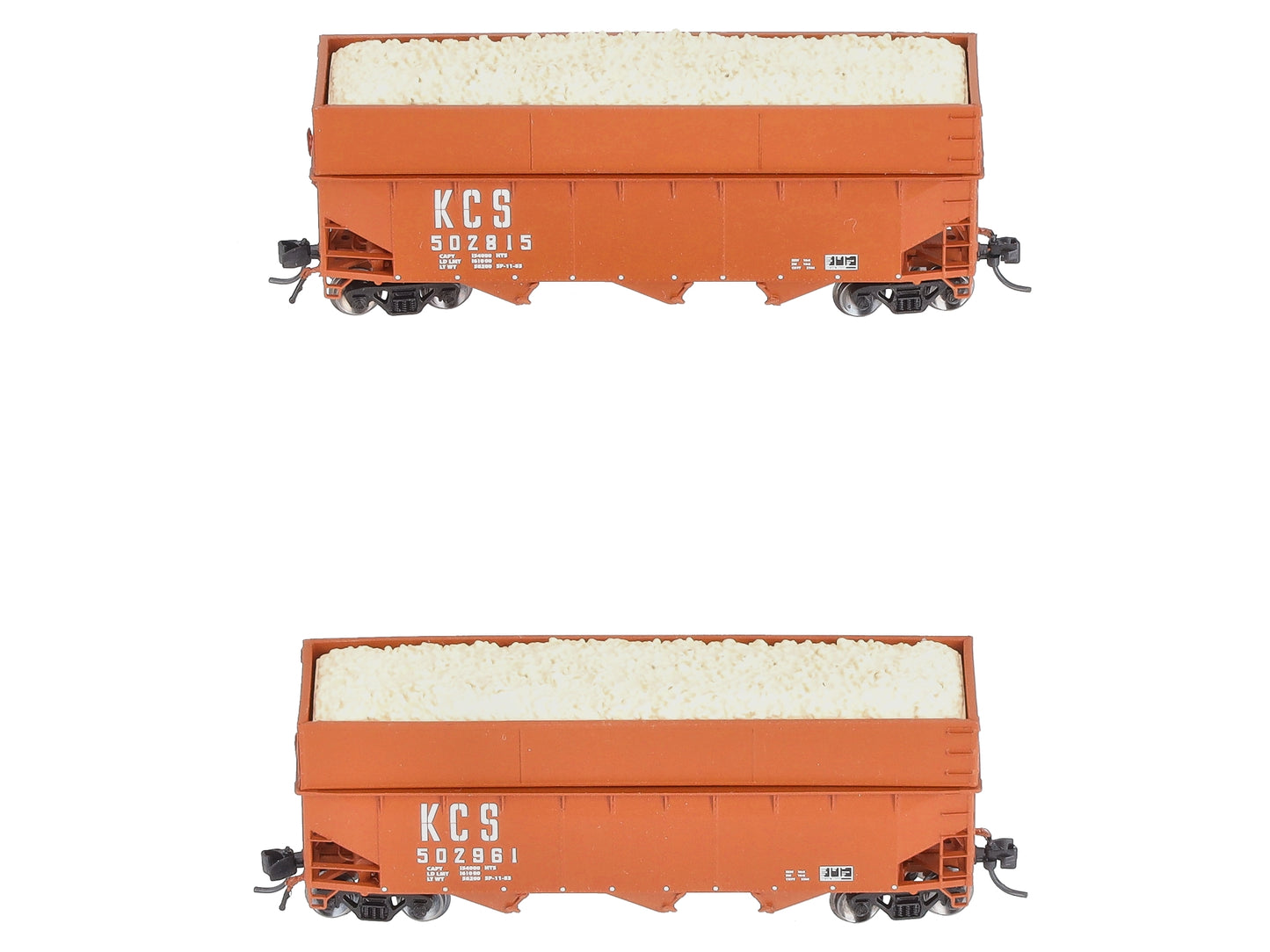 Bluford Shops 16032 N Offset-Side 3-Bay Wood Chip Hopper 2 Car set