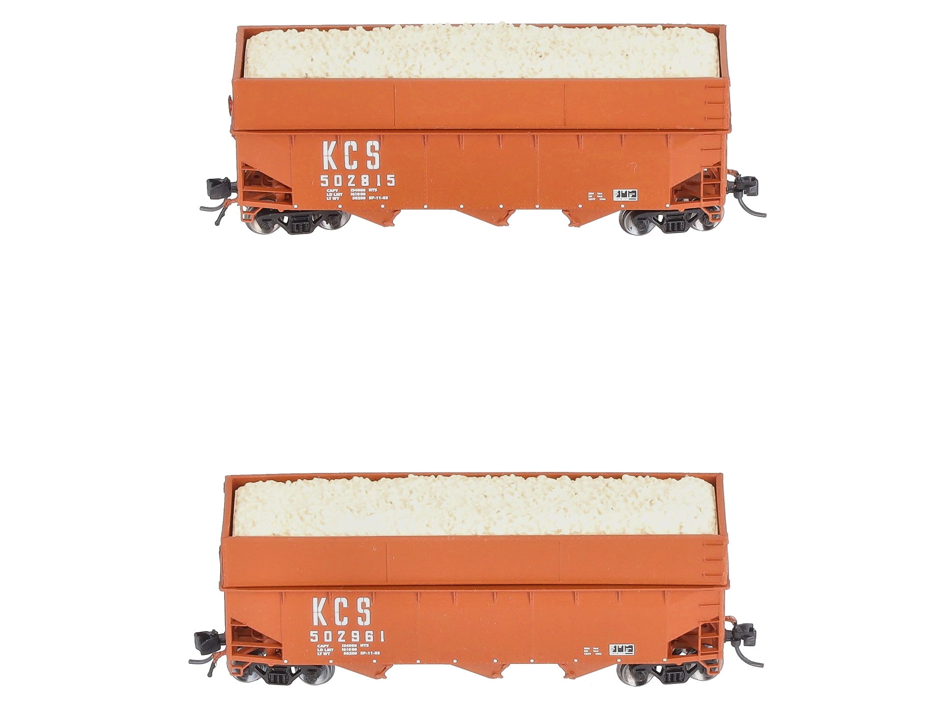 Bluford Shops 16032 N Offset-Side 3-Bay Wood Chip Hopper 2 Car set