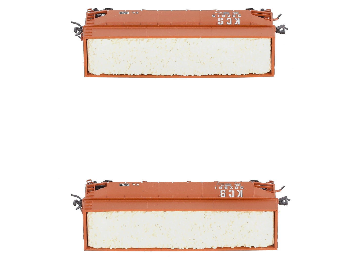 Bluford Shops 16032 N Offset-Side 3-Bay Wood Chip Hopper 2 Car set