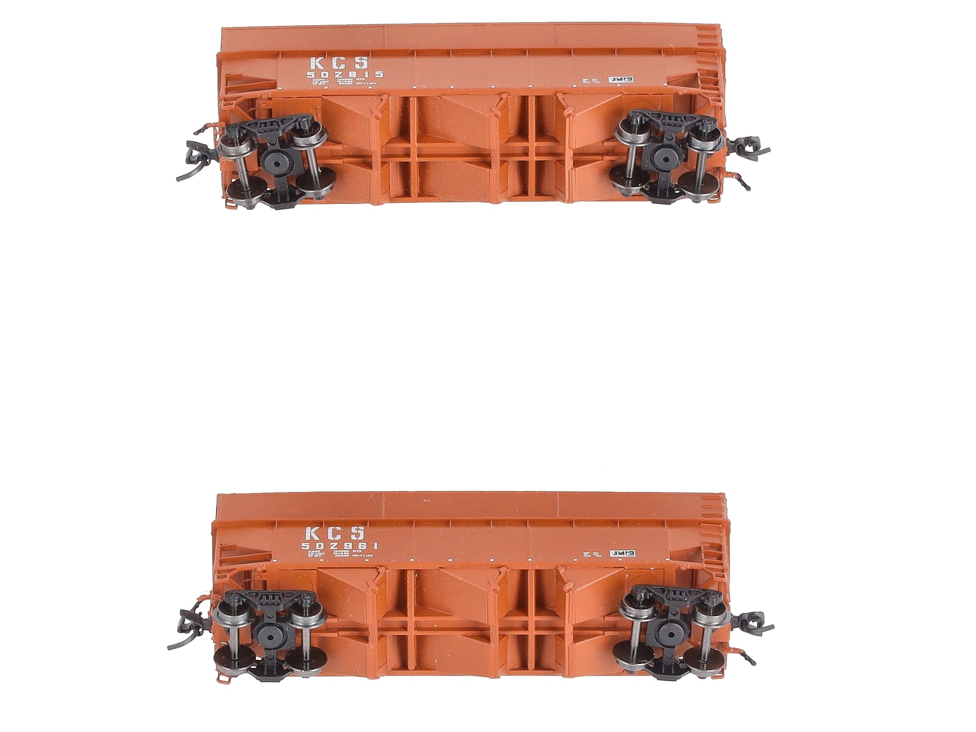 Bluford Shops 16032 N Offset-Side 3-Bay Wood Chip Hopper 2 Car set