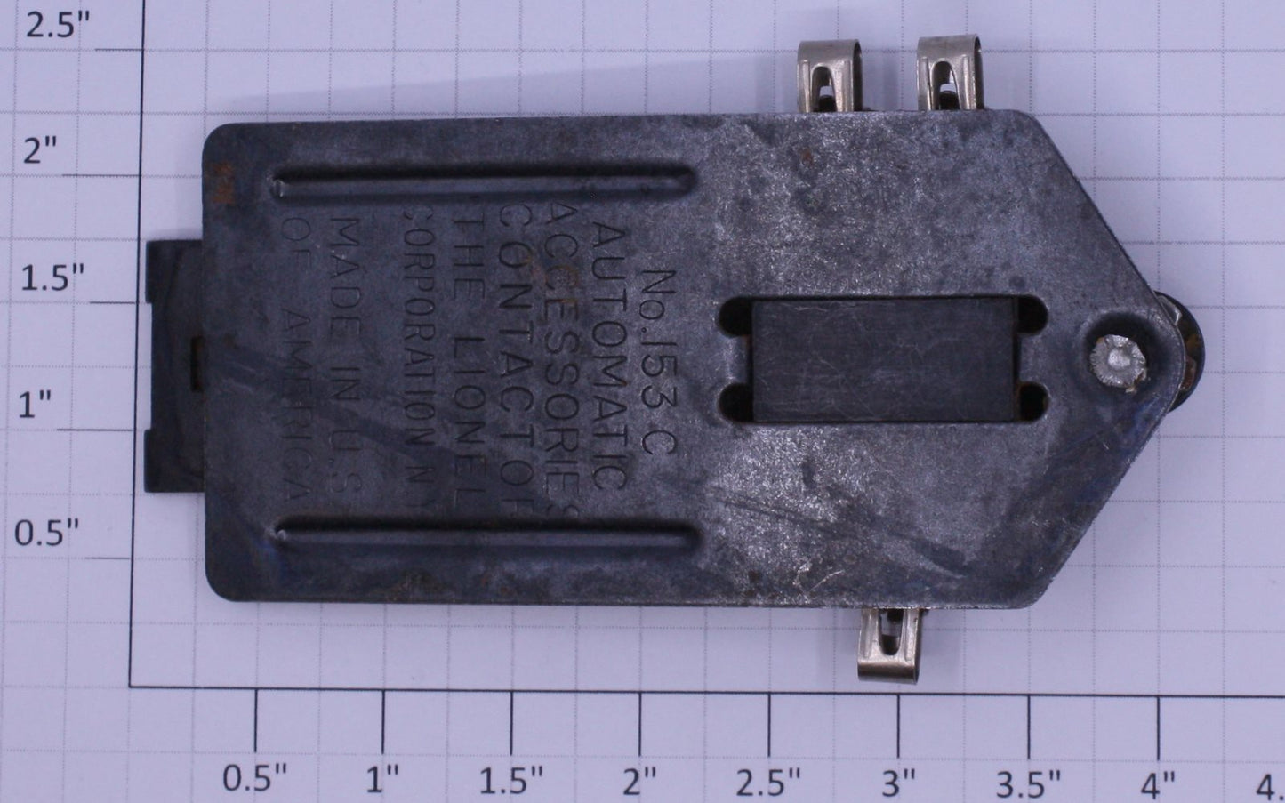 Lionel 153C O Gauge Vintage Contactor Track Trip with Star Nut and Rust