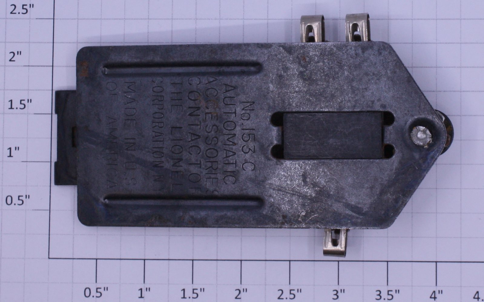 Lionel 153C O Gauge Vintage Contactor Track Trip with Star Nut and Rust