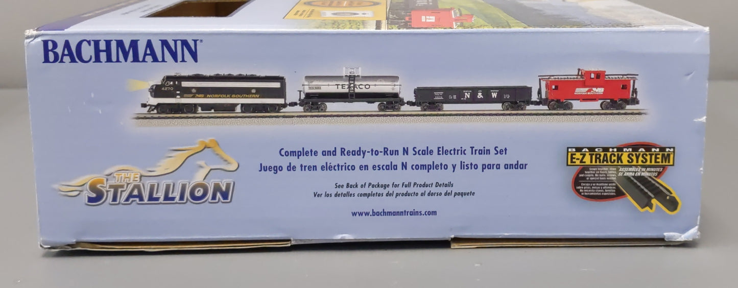 Bachmann 24025 N Scale Norfolk Southern The Stallion Diesel Starter Train Set EX/Box