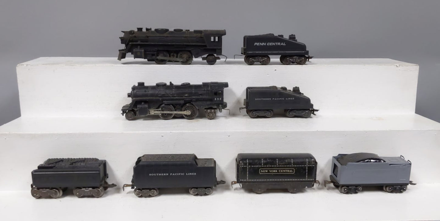 Marx & Lionel Vintage O Gauge Steam Locomotives & Tenders [8] VG