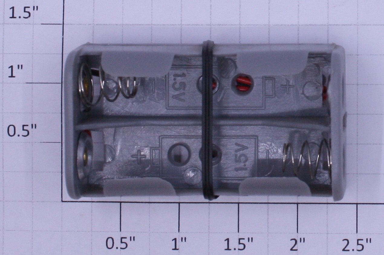 K-Line K6400-X1 Gray Plastic AA Battery Holder