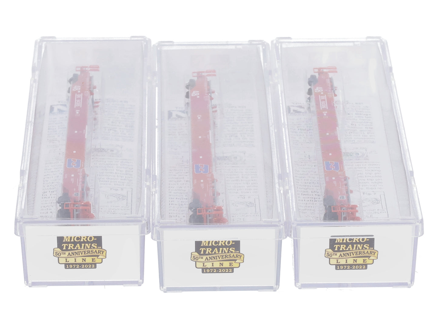 Micro-Trains 99300182 N Burlington Northern 70' Husky Stack Well Car (Set of 3)