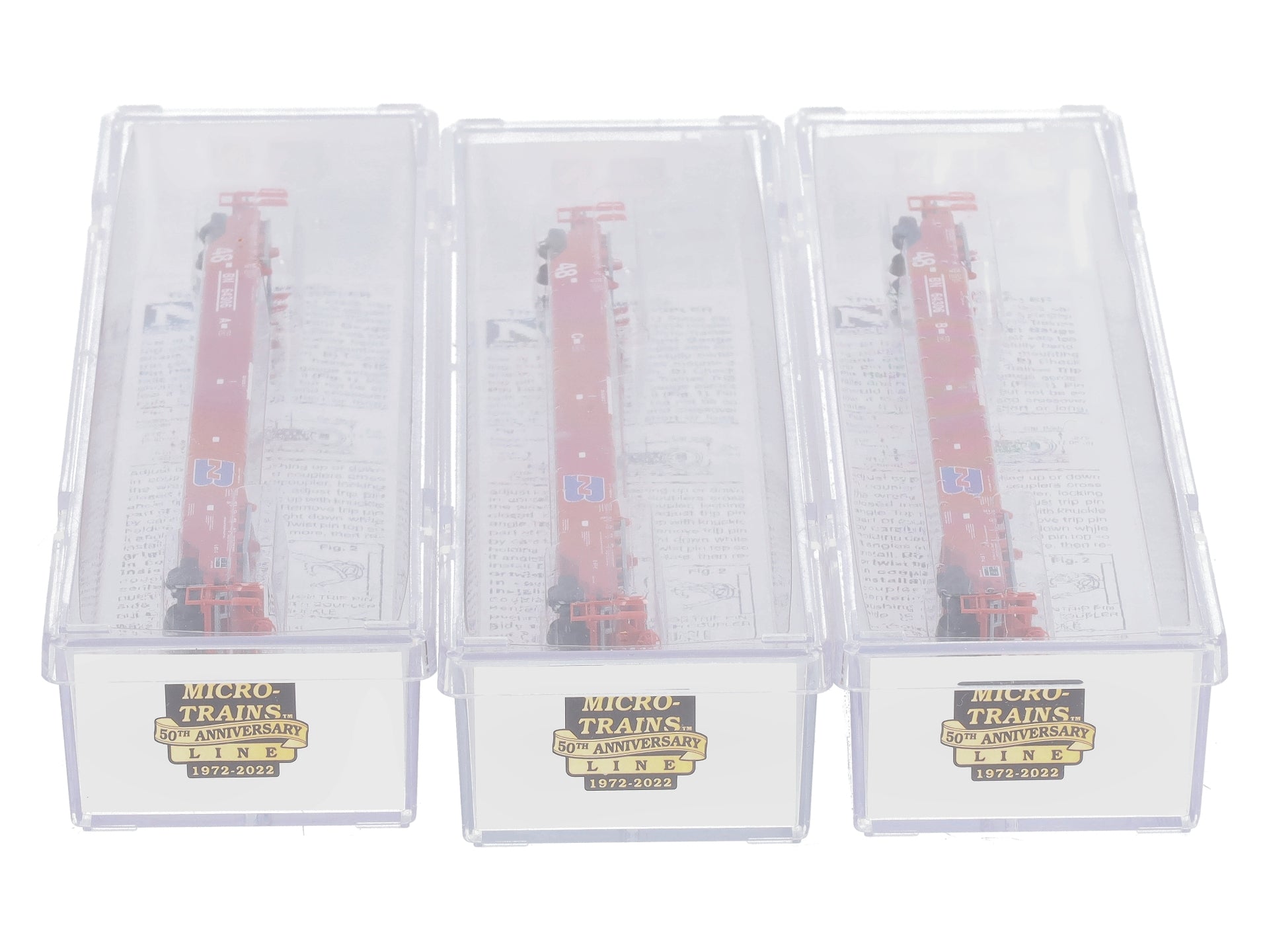 Micro-Trains 99300182 N Burlington Northern 70' Husky Stack Well Car (Set of 3) LN/Box