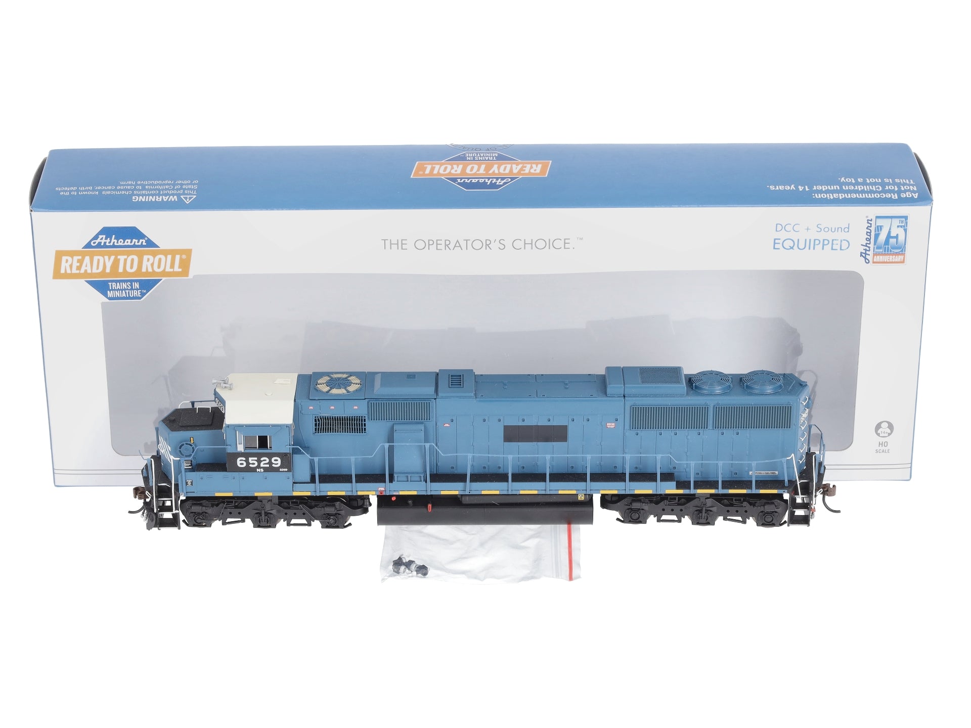 Athearn 72131 HO Norfolk Southern RTR SD60 Diesel Locomotive DCC/Sound #6529