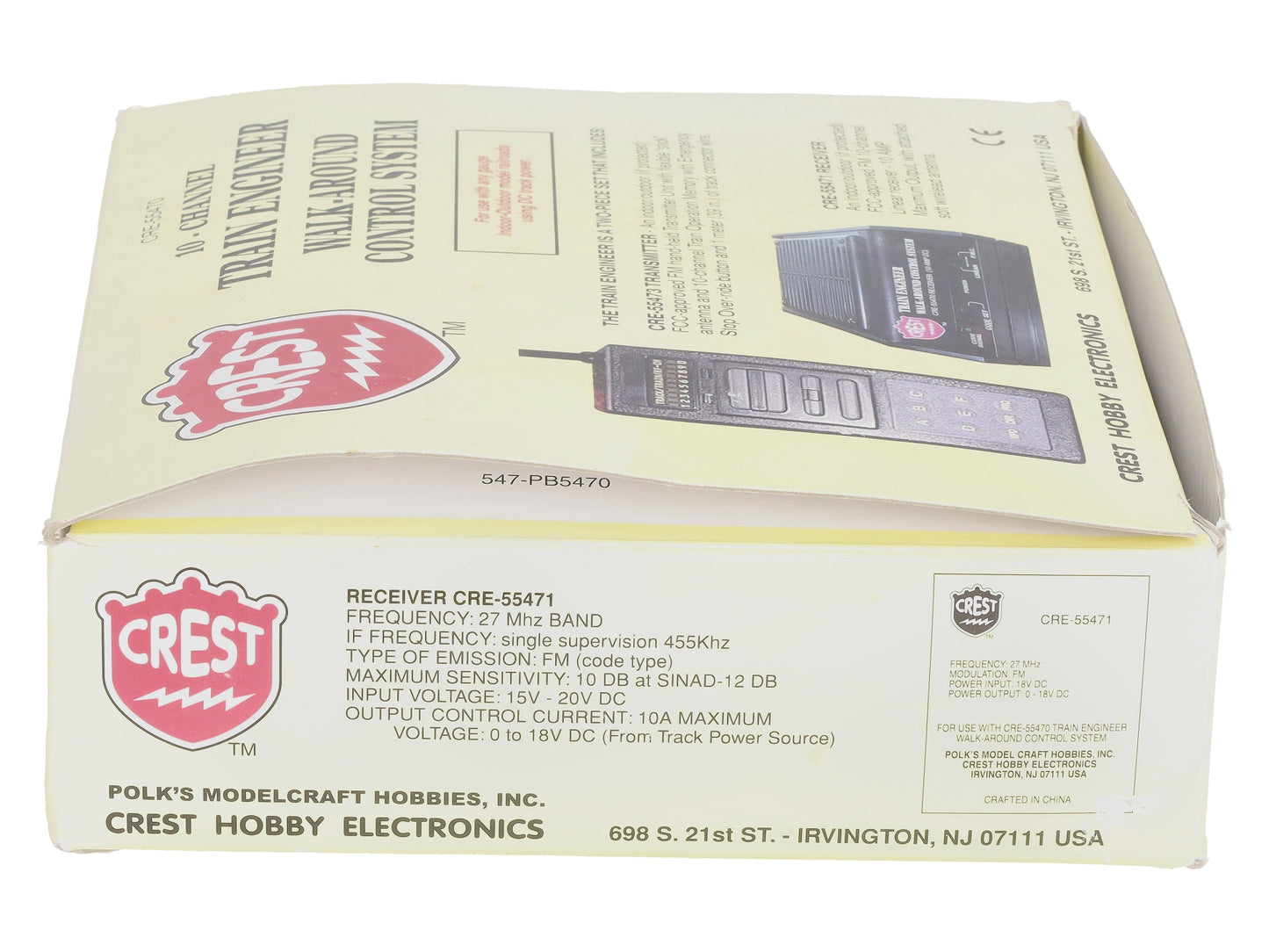 Crest CRE-55470 10 Channel Train Engineer Walk-Around Control System LN/Box