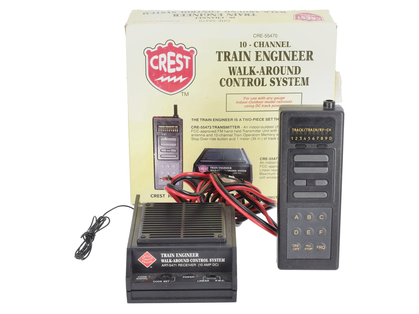 Crest CRE-55470 10 Channel Train Engineer Walk-Around Control System NIB