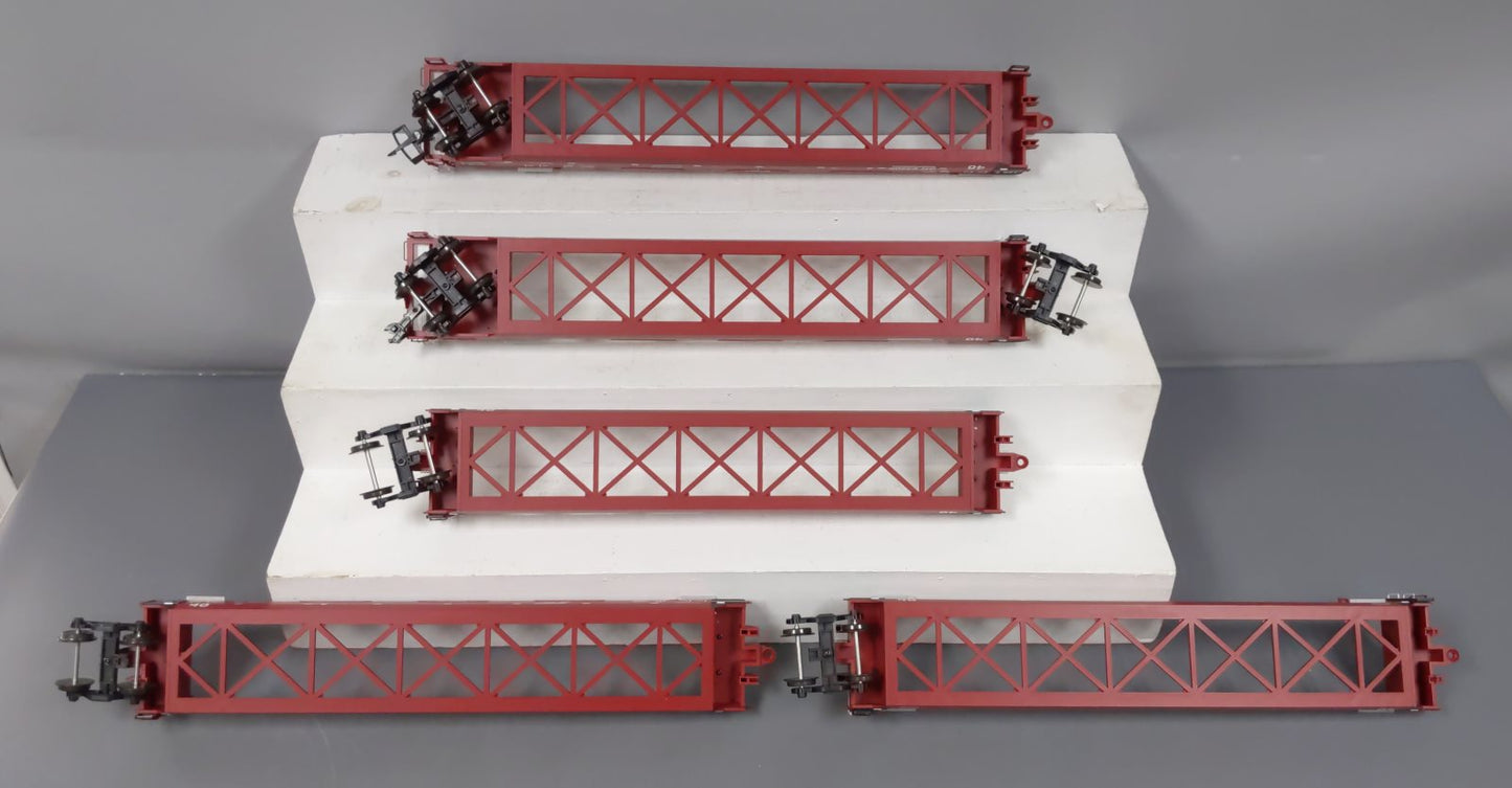 USA Trains R17151 G BN Intermodal 5 Unit Articulated Set w/o Containers #64200