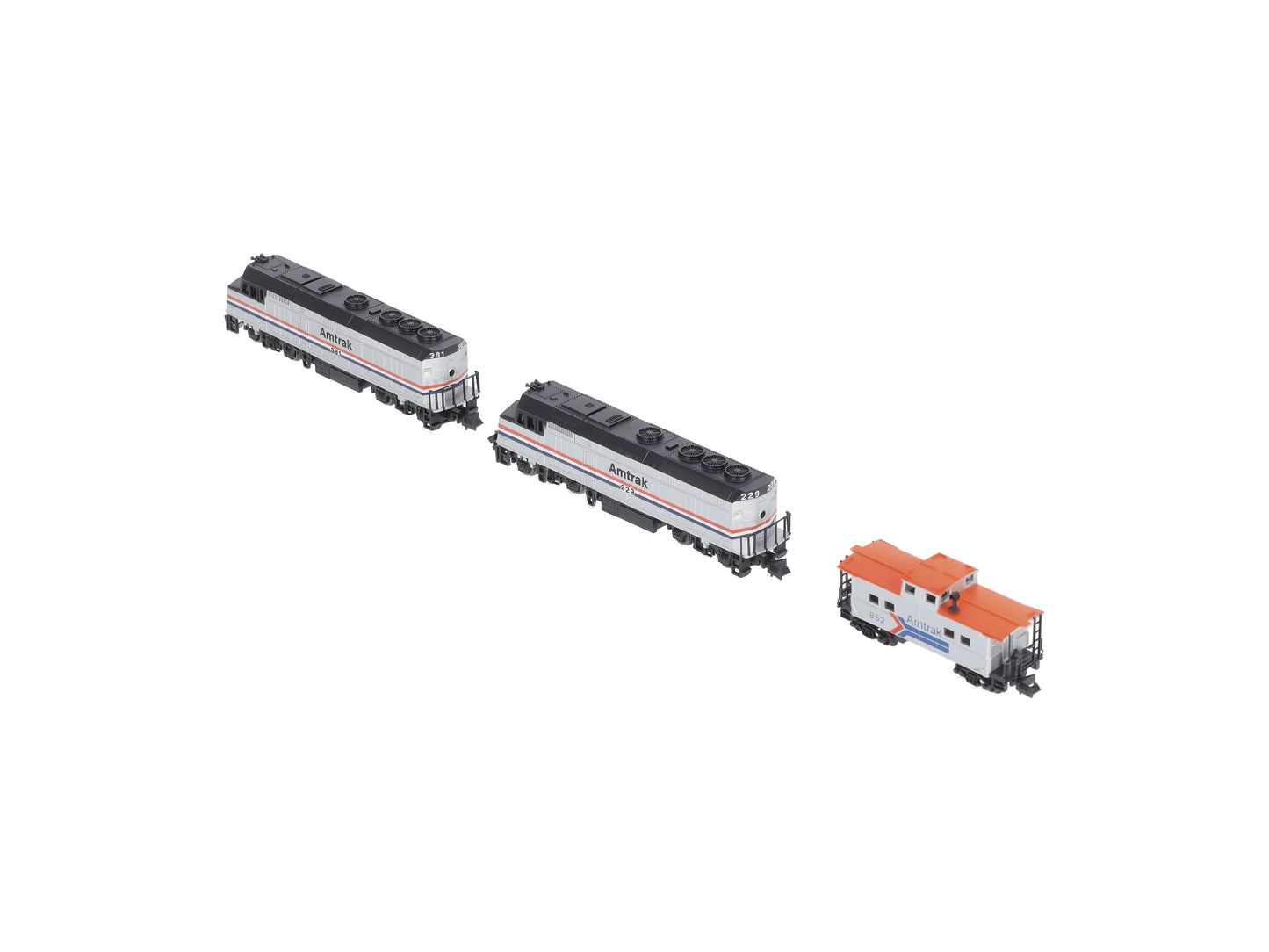 Life Like 7601 N Amtrak Double Header Set w/Caboose LN/Box
