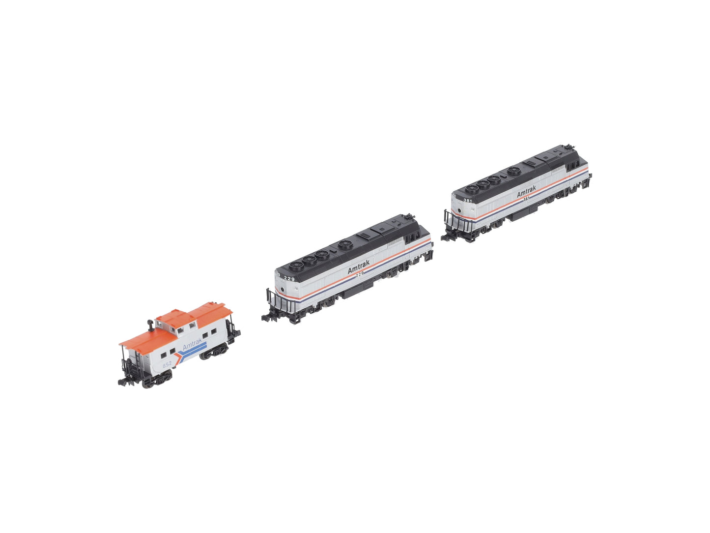 Life Like 7601 N Amtrak Double Header Set w/Caboose LN/Box