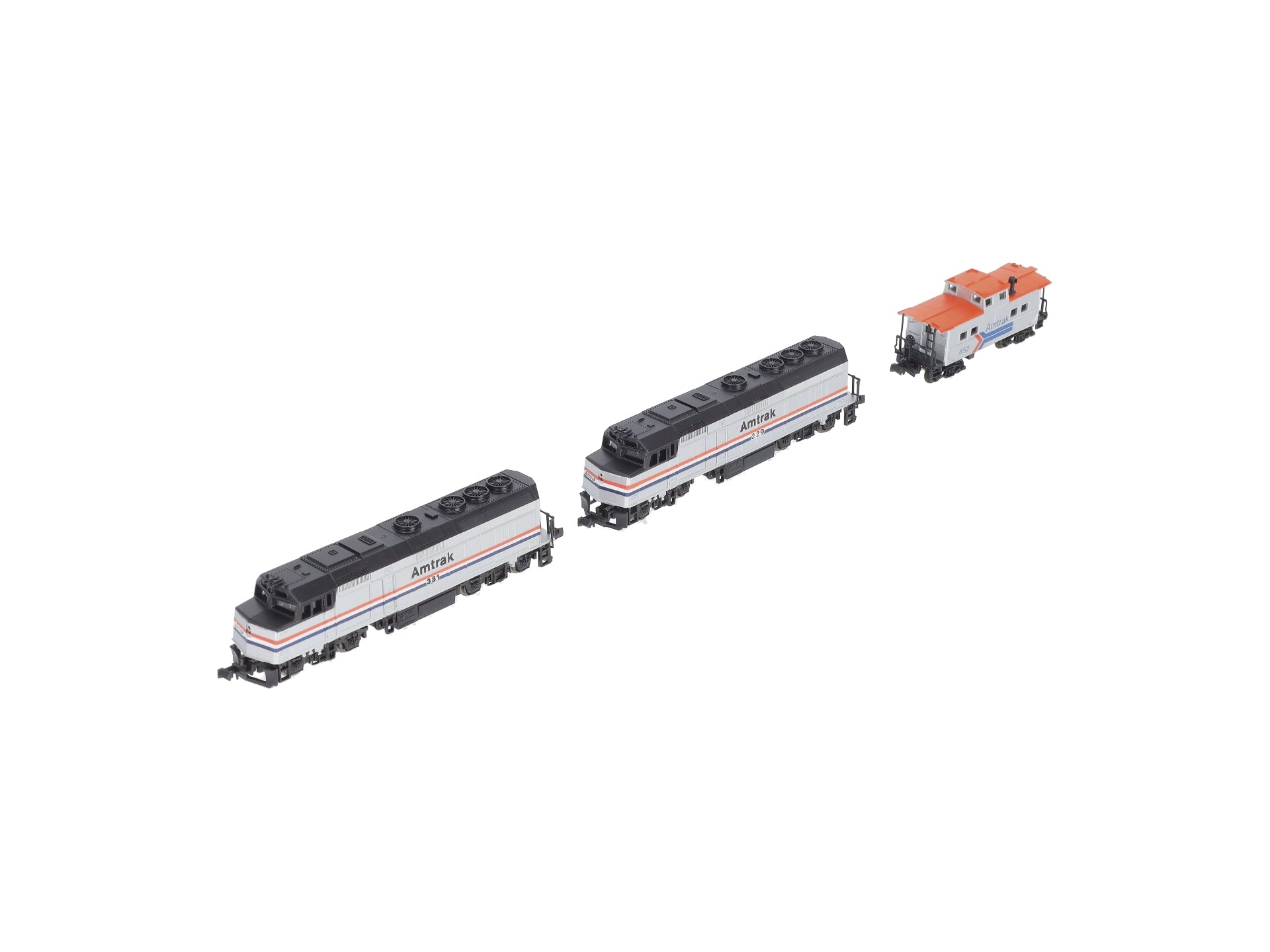 Life Like 7601 N Amtrak Double Header Set w/Caboose LN/Box