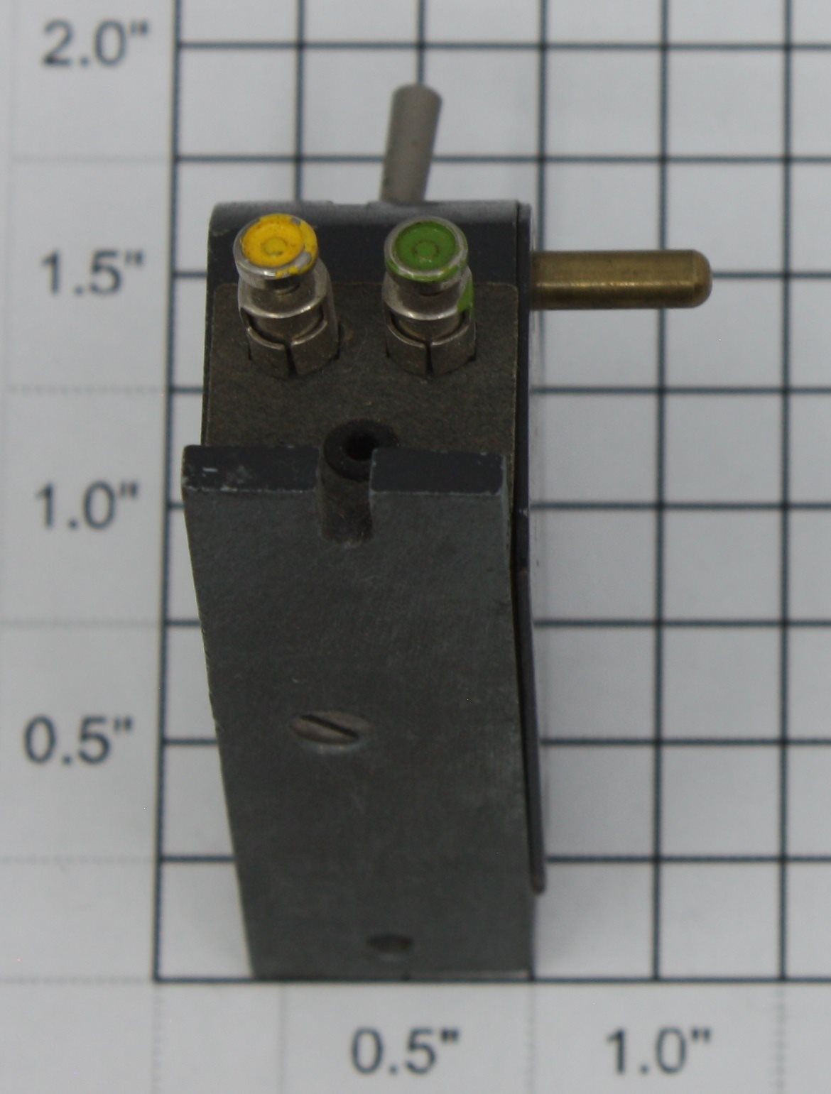 Trix 66B HO Black Metal Twin TTR Switch Controller with Push Button Terminals