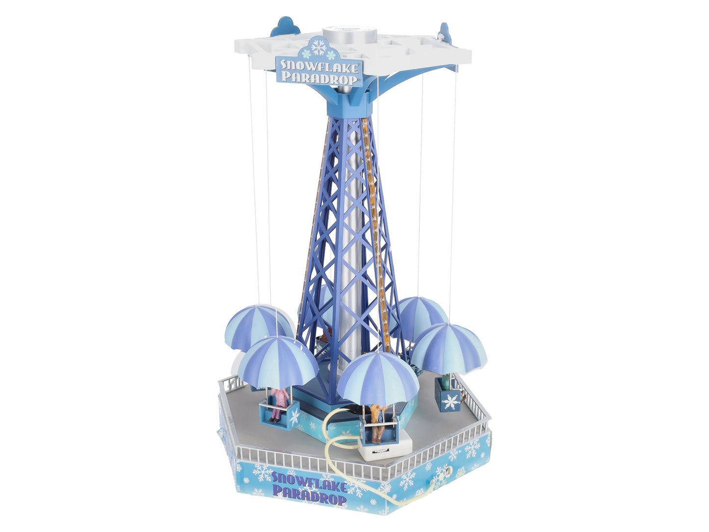Lemax 34634 Snowflake Paradrop Animated Carnival Ride EX/Box