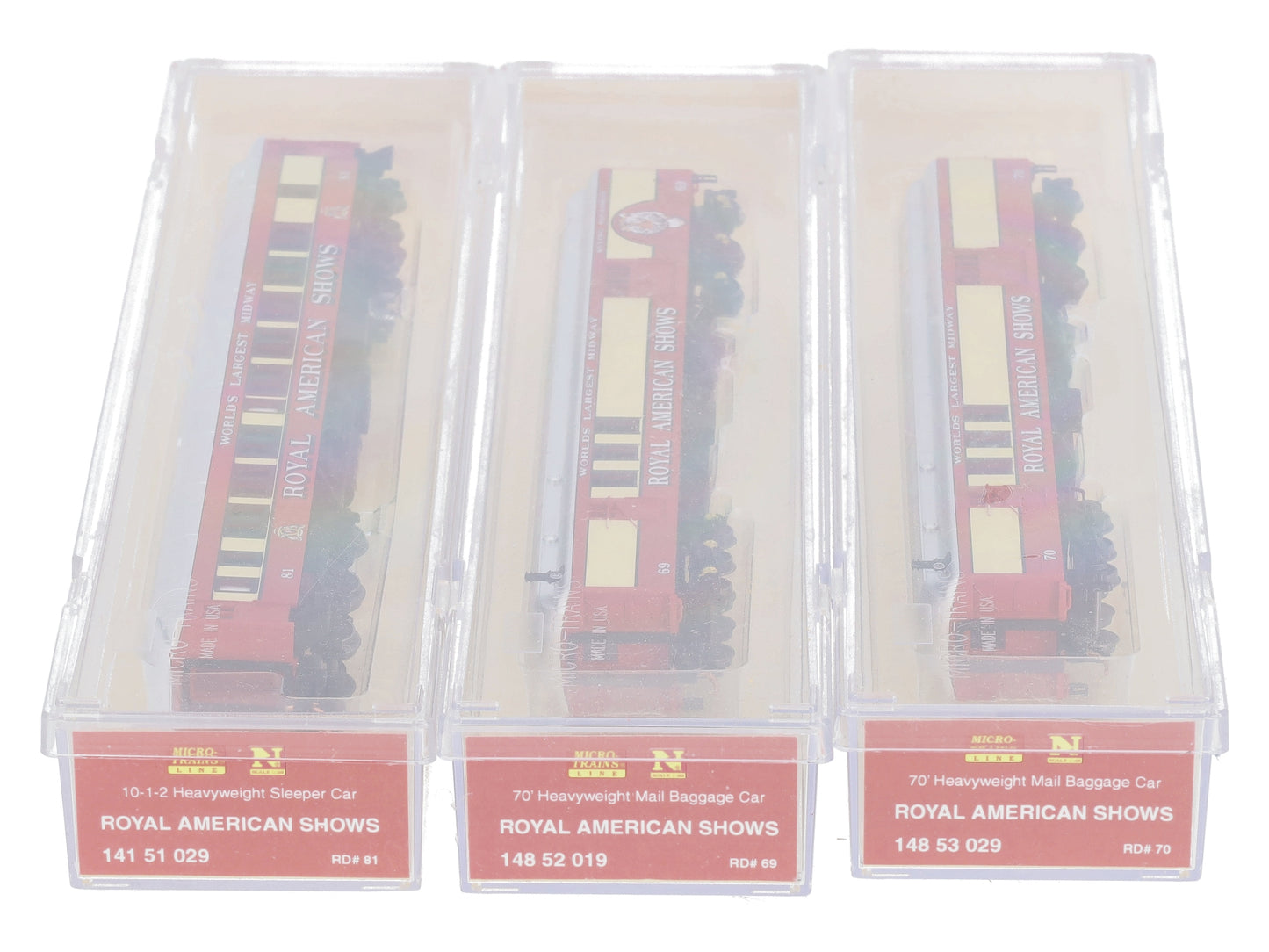 Micro Trains 99301450 N Royal American Shows Heavyweight Passenger (Set of 3)
