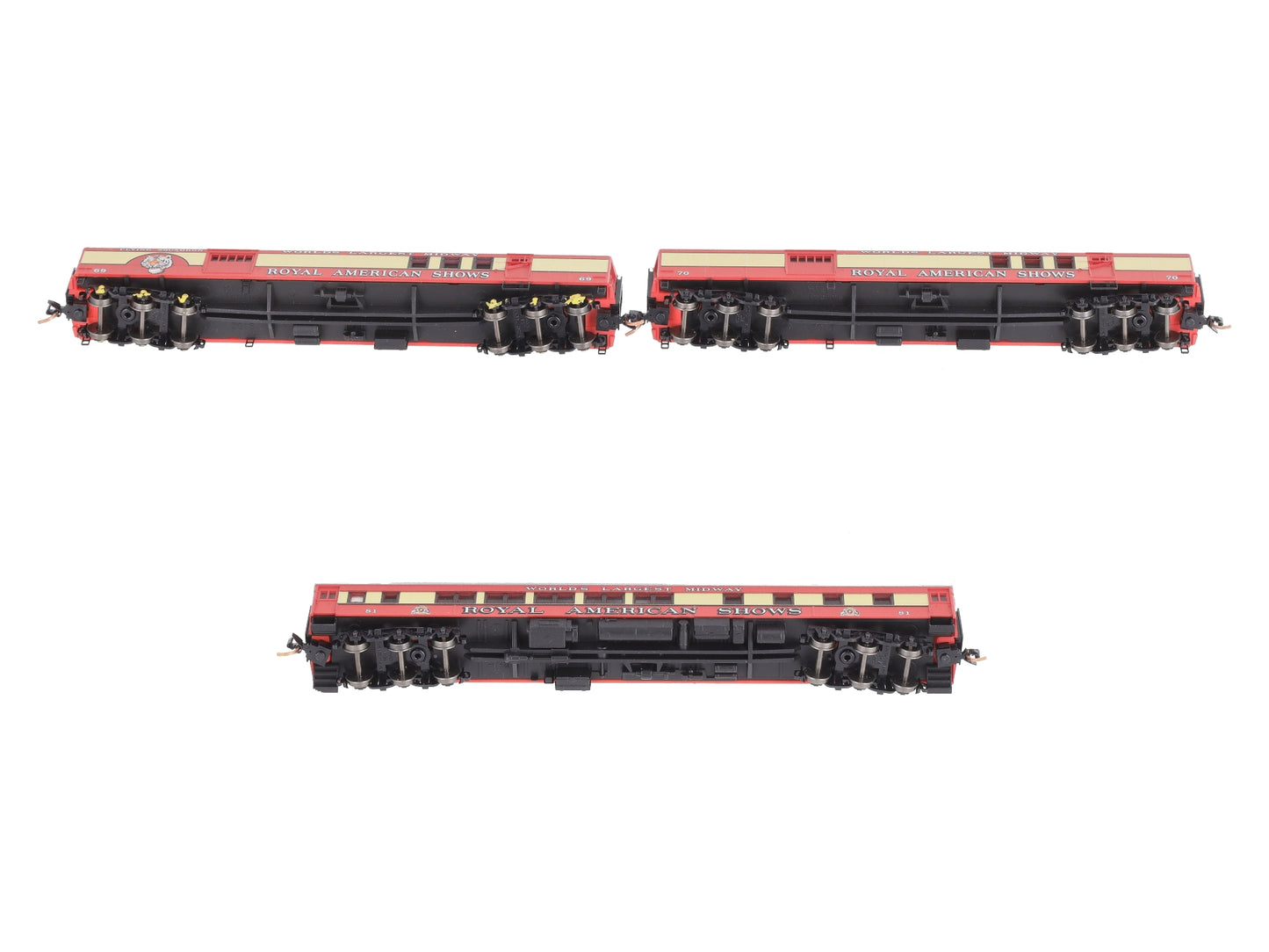 Micro Trains 99301450 N Royal American Shows Heavyweight Passenger (Set of 3)