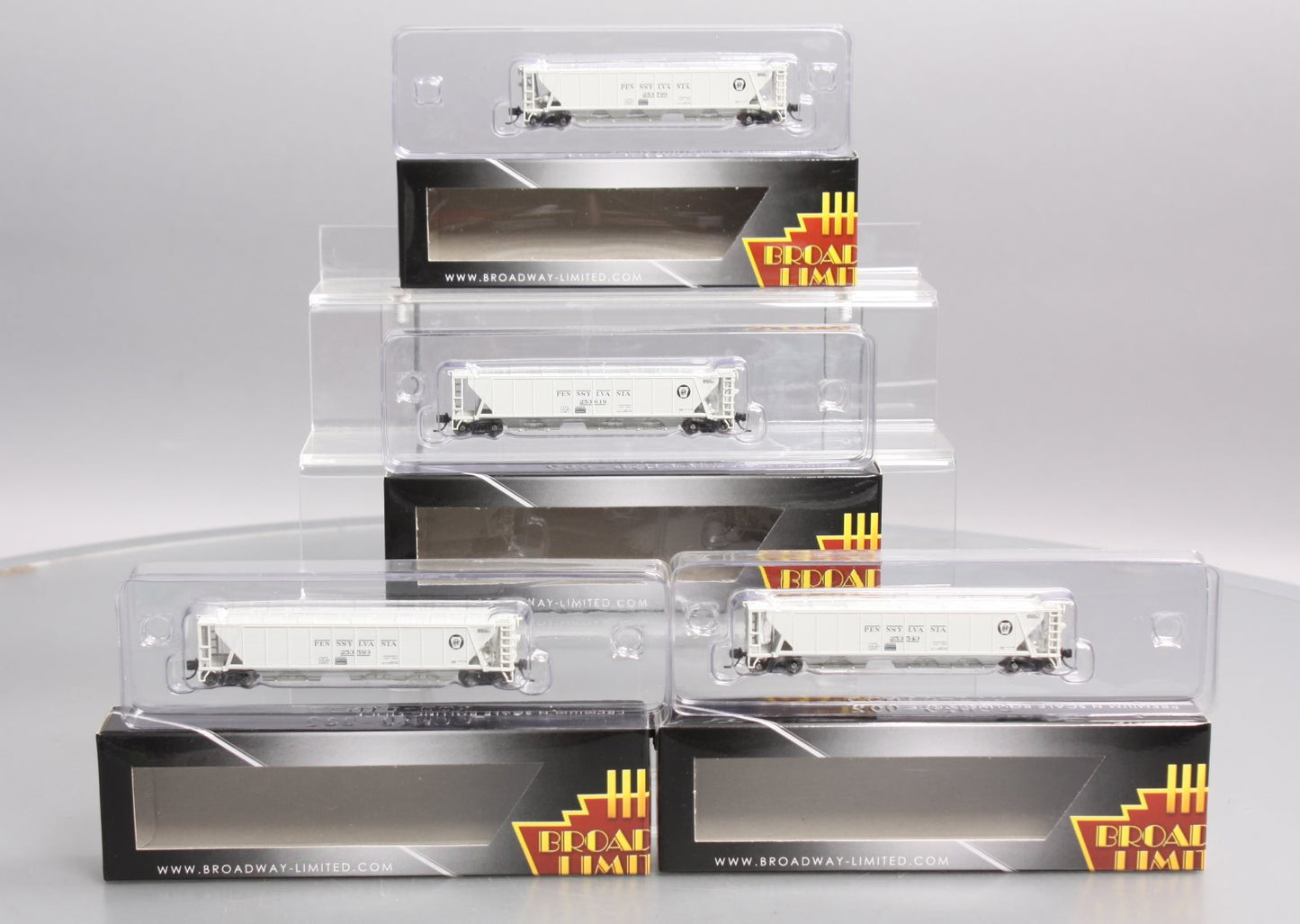 Broadway Limited 3170 N PRR Class H32 5-Bay Covered Hopper Set A (Pack of 4)