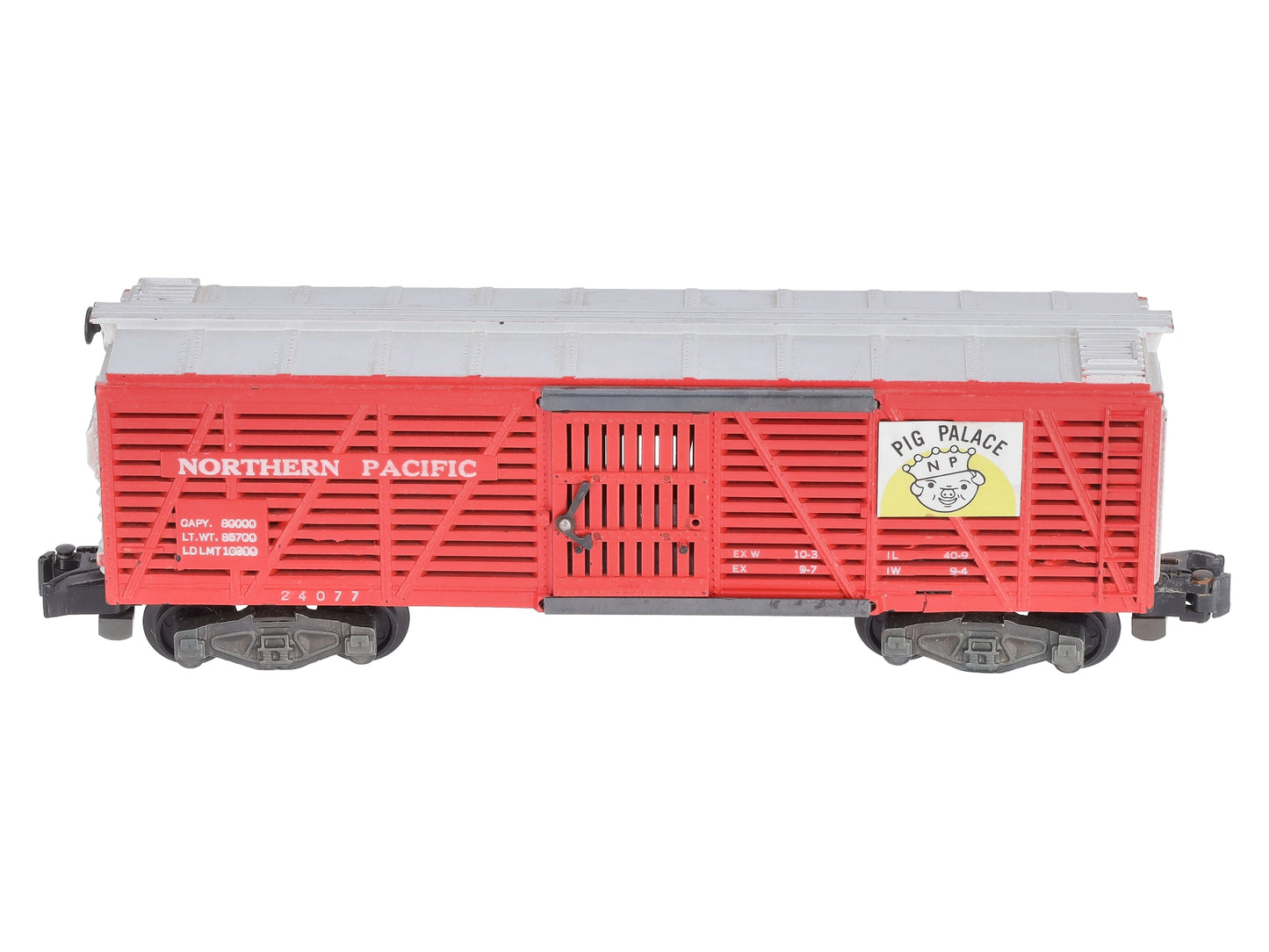 American Flyer 24077 Vintage S Northern Pacific Pig Palace Stock Car EX