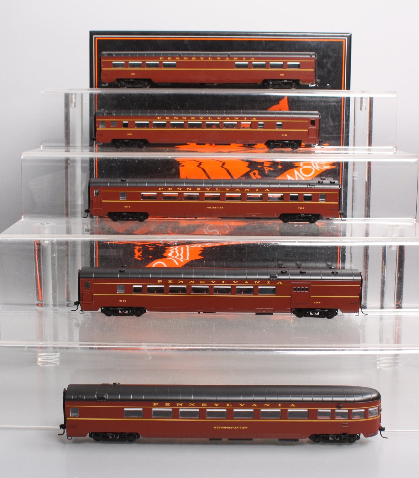 MTH 80-60048 HO Pennsylvania Tuscan Smooth Passenger Car Set (Set of 5)