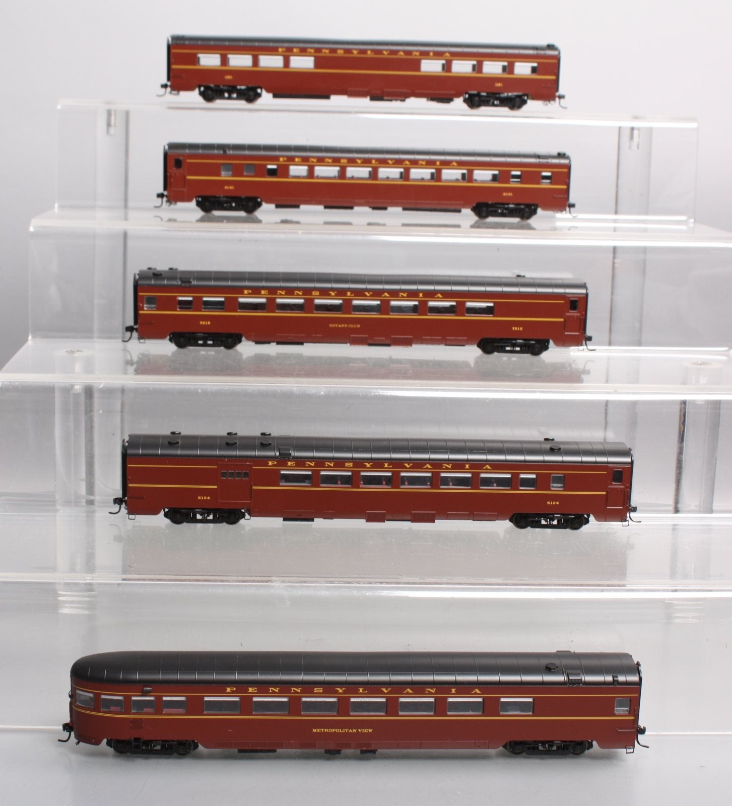 MTH 80-60048 HO Pennsylvania Tuscan Smooth Passenger Car Set (Set of 5)