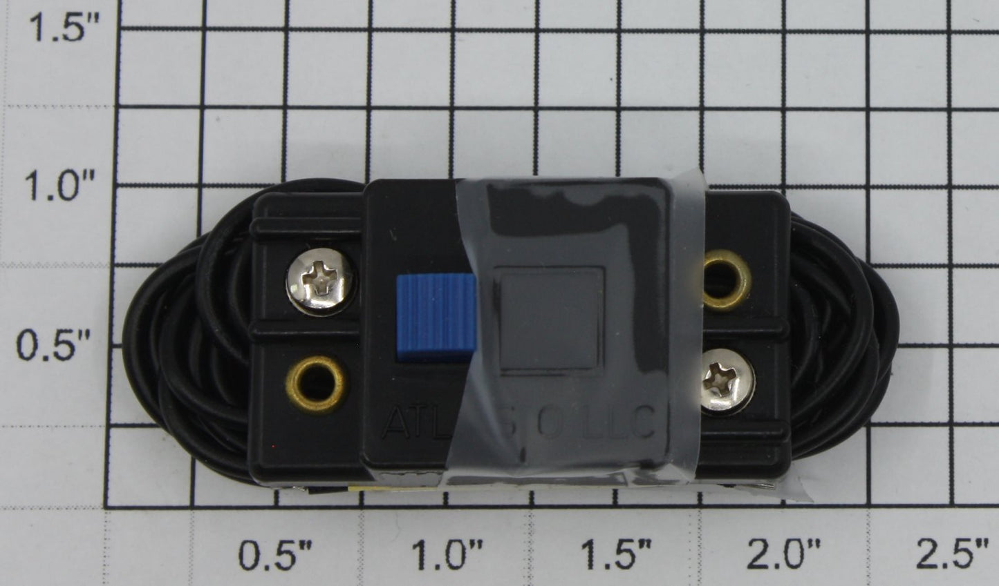 Atlas 6059-1 Momentary Pushbutton Control Switch with Wire and Stickers