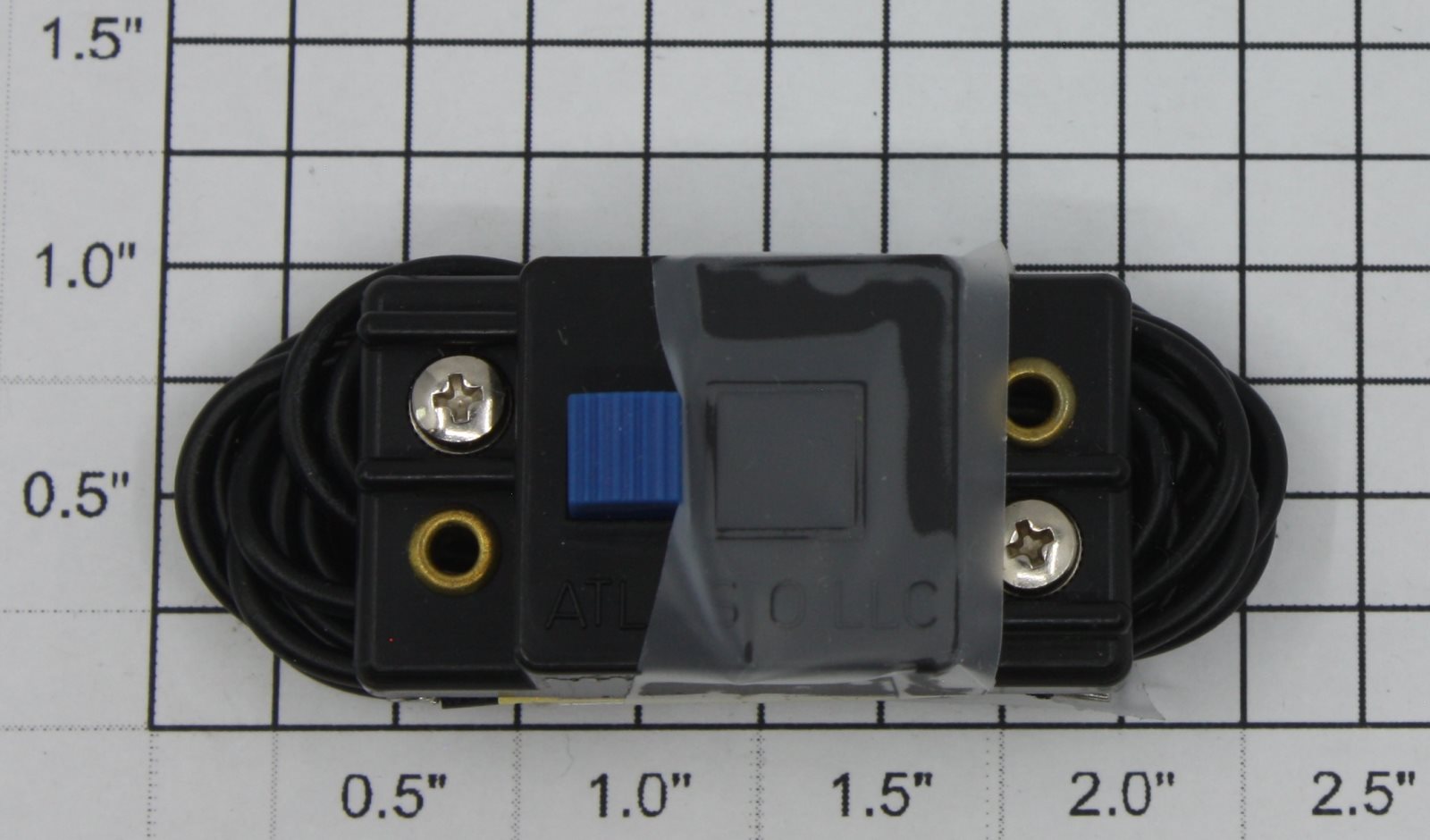 Atlas 6059-1 Momentary Pushbutton Control Switch with Wire and Stickers
