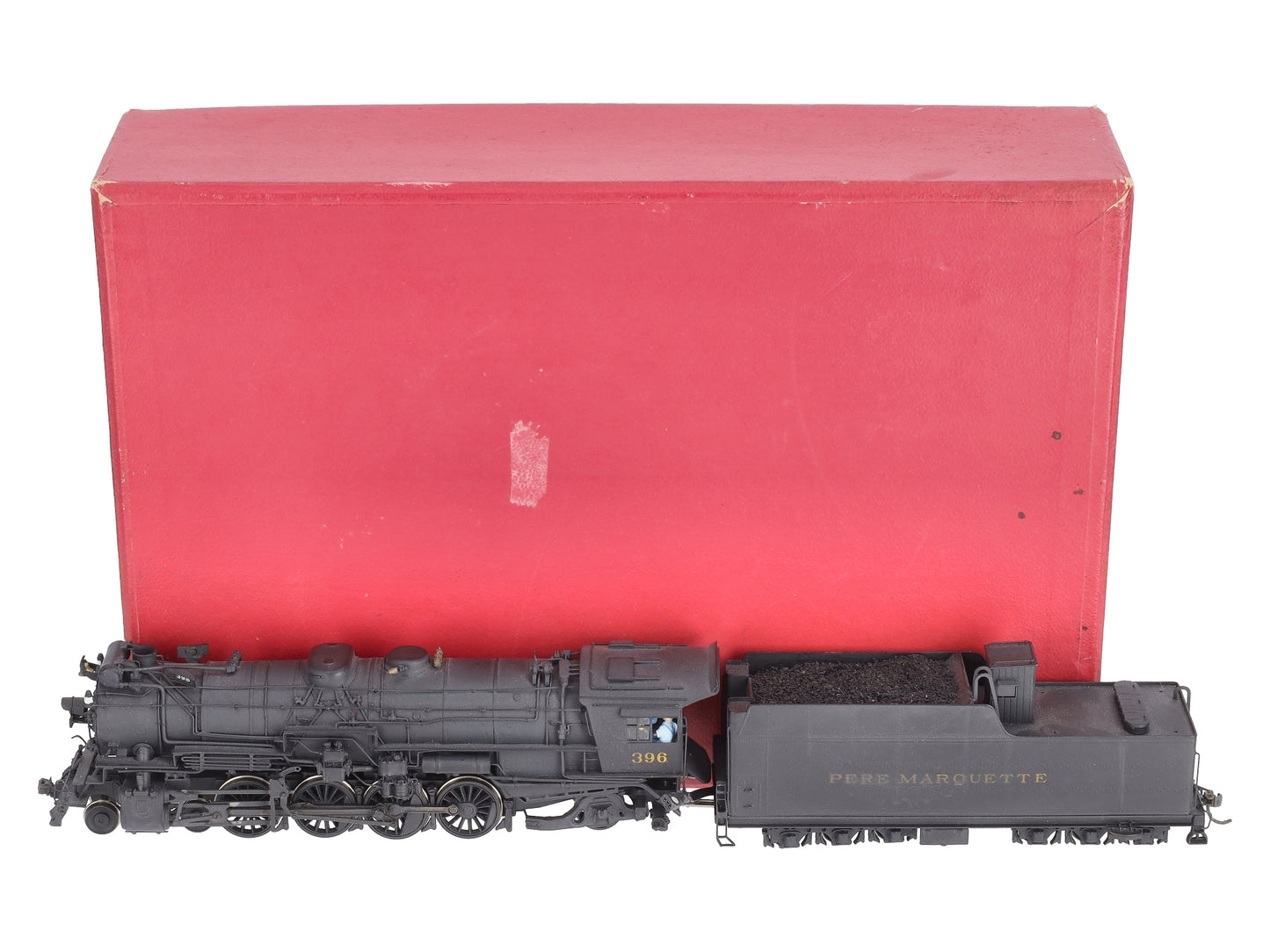 Key Imports HO BRASS Pere Marquette M-75 4-8-2 Elesco Steam Loco/Tender -Painted EX/Box