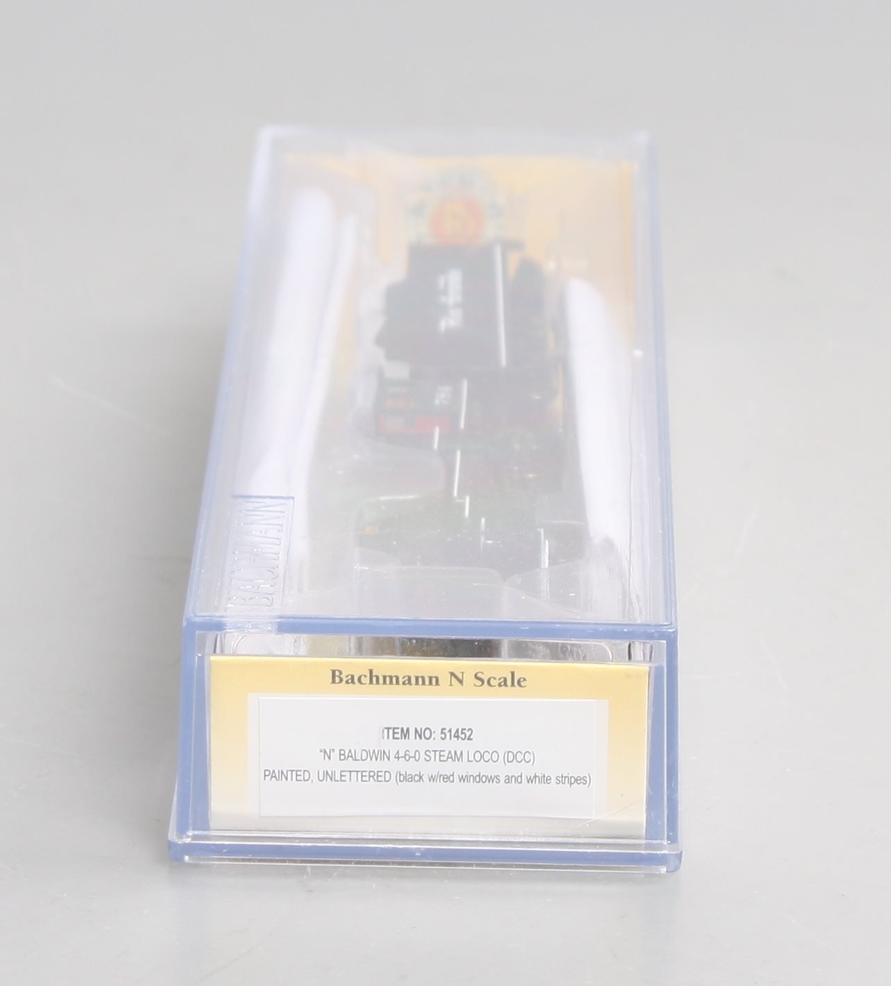 Bachmann 51452 N Painted & Unlettered 4-6-0 Steam Locomotive w/DCC (Black& Red)