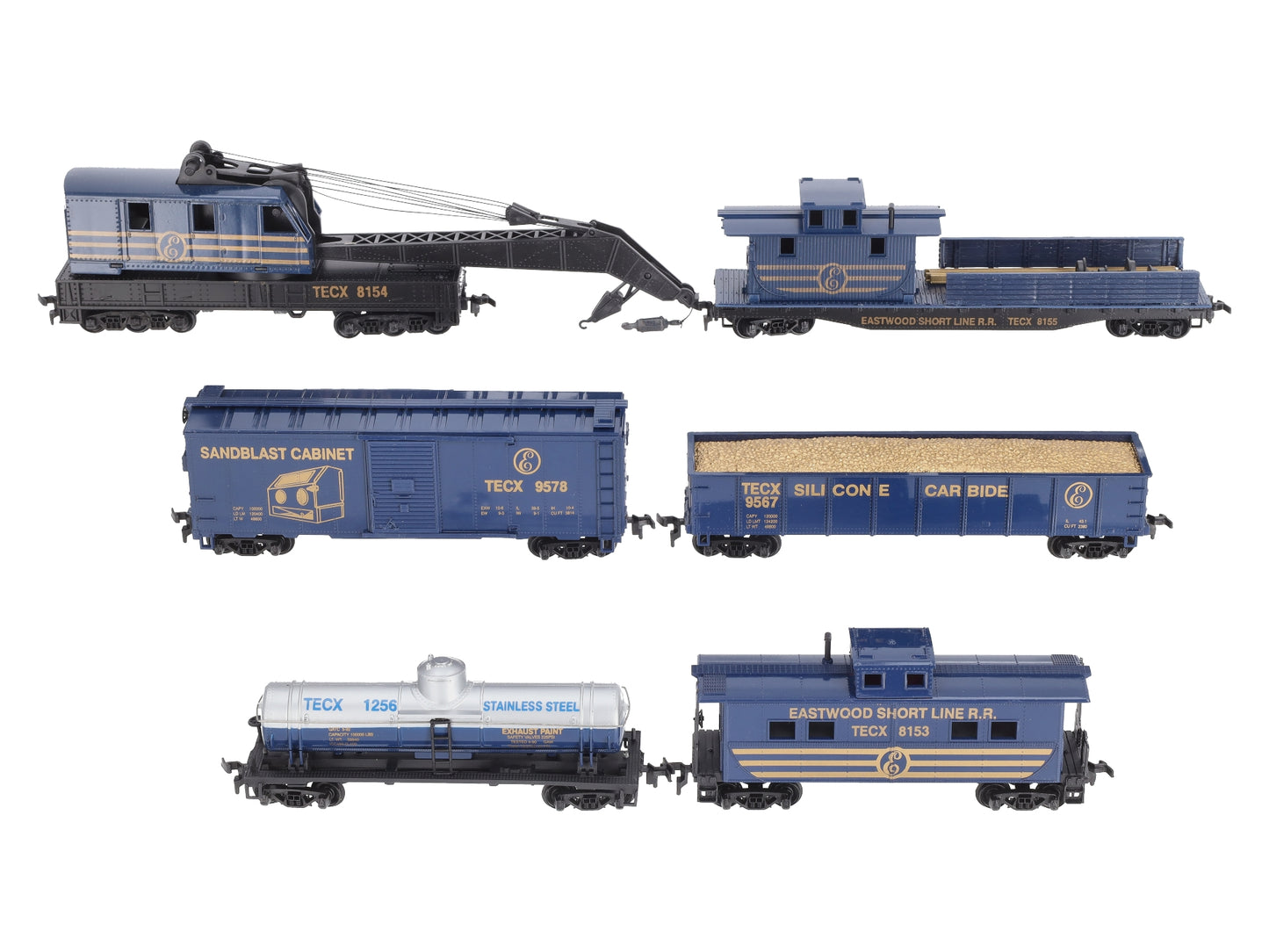 Mantua HO Eastwood Short Line Assorted Freight Cars [6] EX/Box