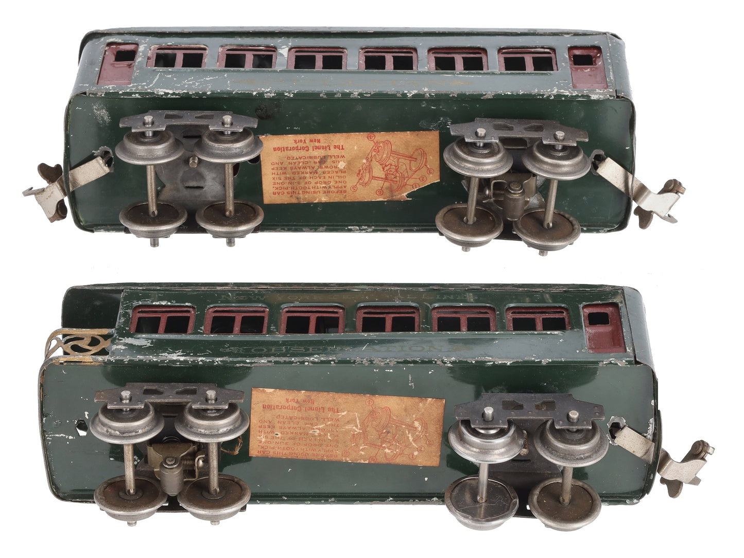 Lionel Vintage O Prewar Tinplate Passenger Cars: 610 & 612 [2] VG