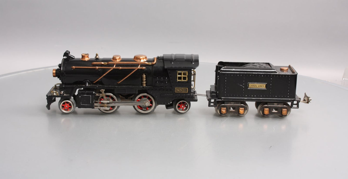 Lionel 262E Vintage O Prewar 2-4-2 Steam Locomotive & Tender - Restored