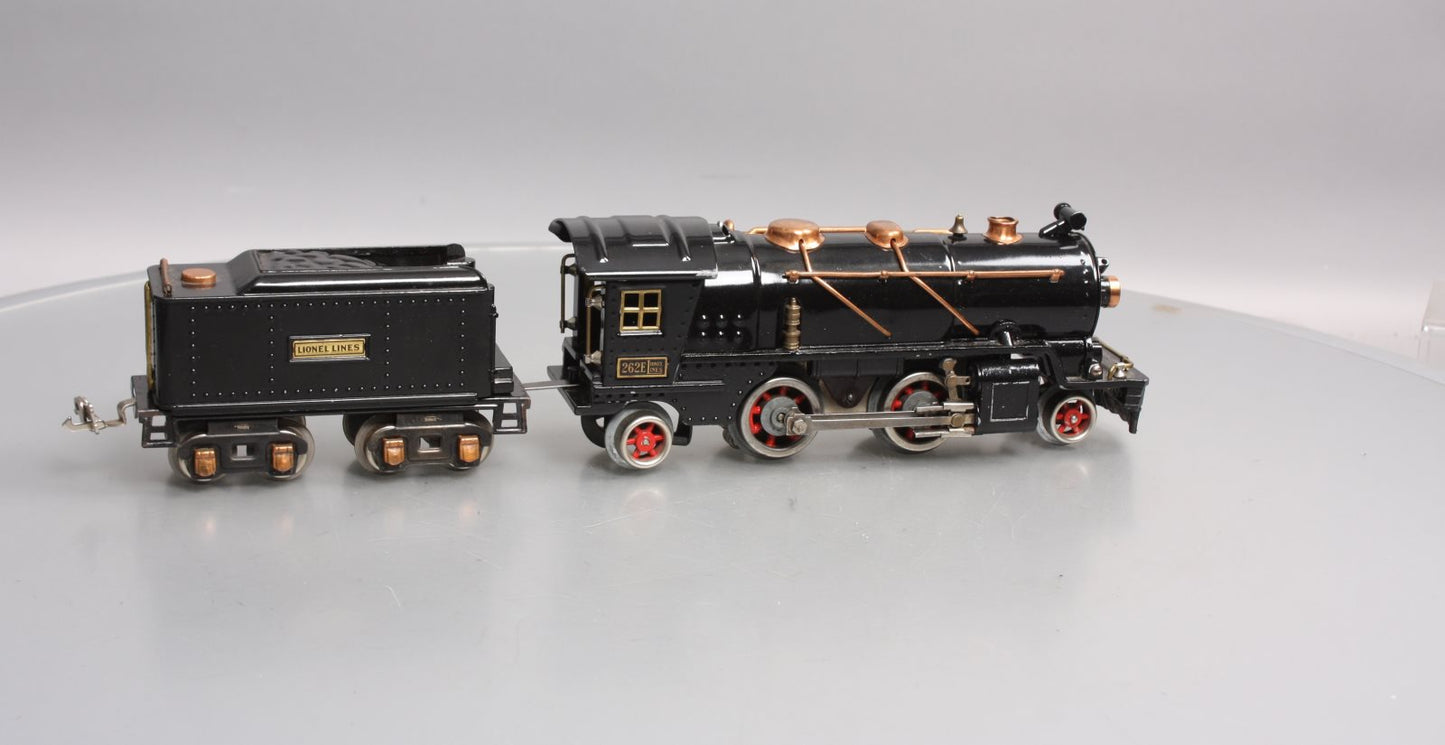 Lionel 262E Vintage O Prewar 2-4-2 Steam Locomotive & Tender - Restored
