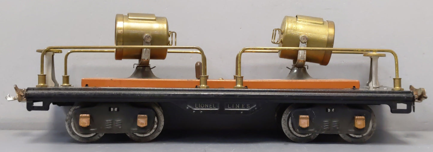 Lionel 520 Vintage Standard Gauge Operating Dual Searchlight Car VG